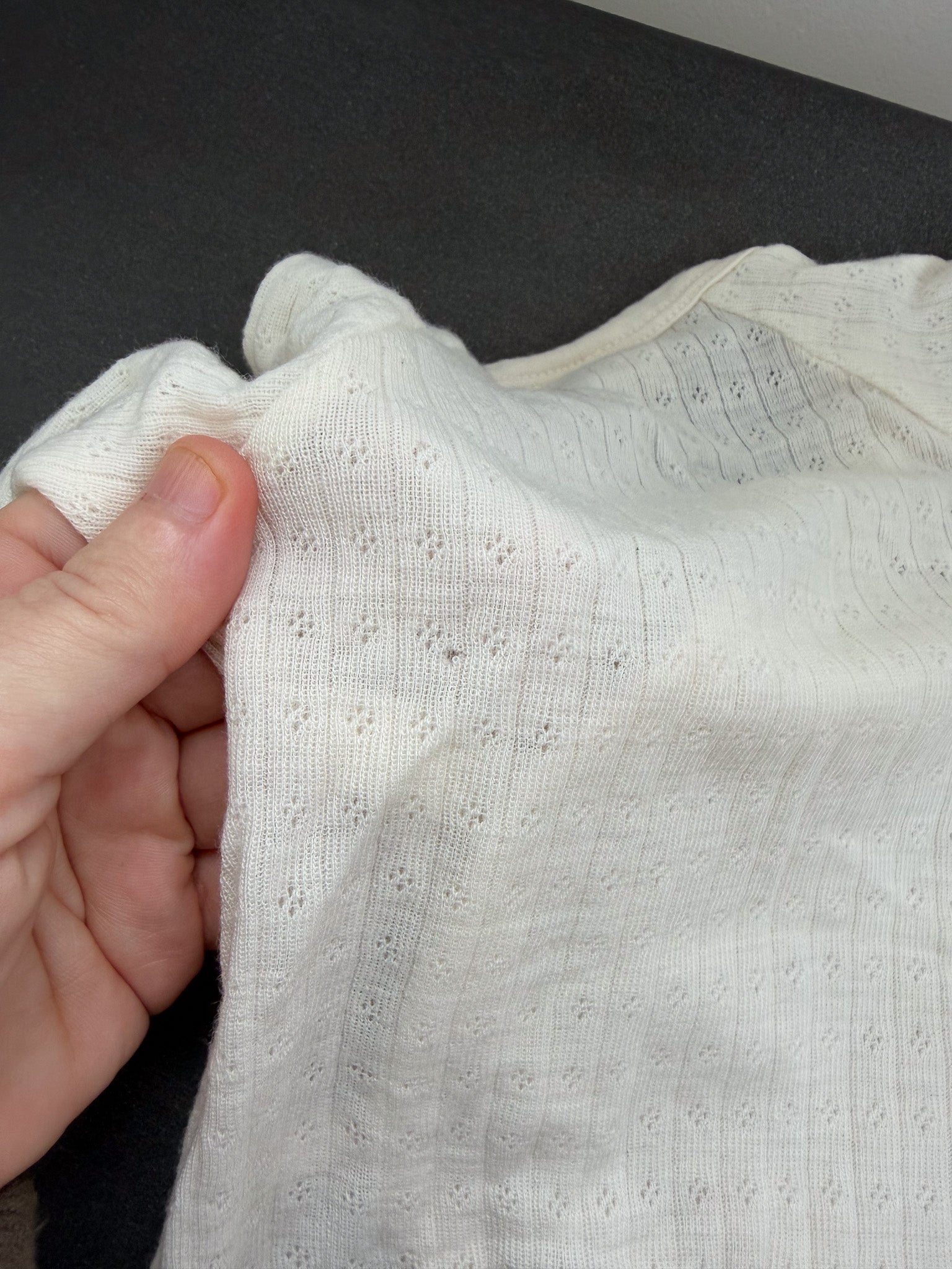 Nature Baby merino pointelle kimono stretch & grow (0-3m)
