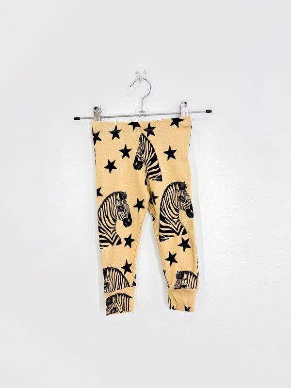 Mini Rodini organic zebra leggings (4-9m)