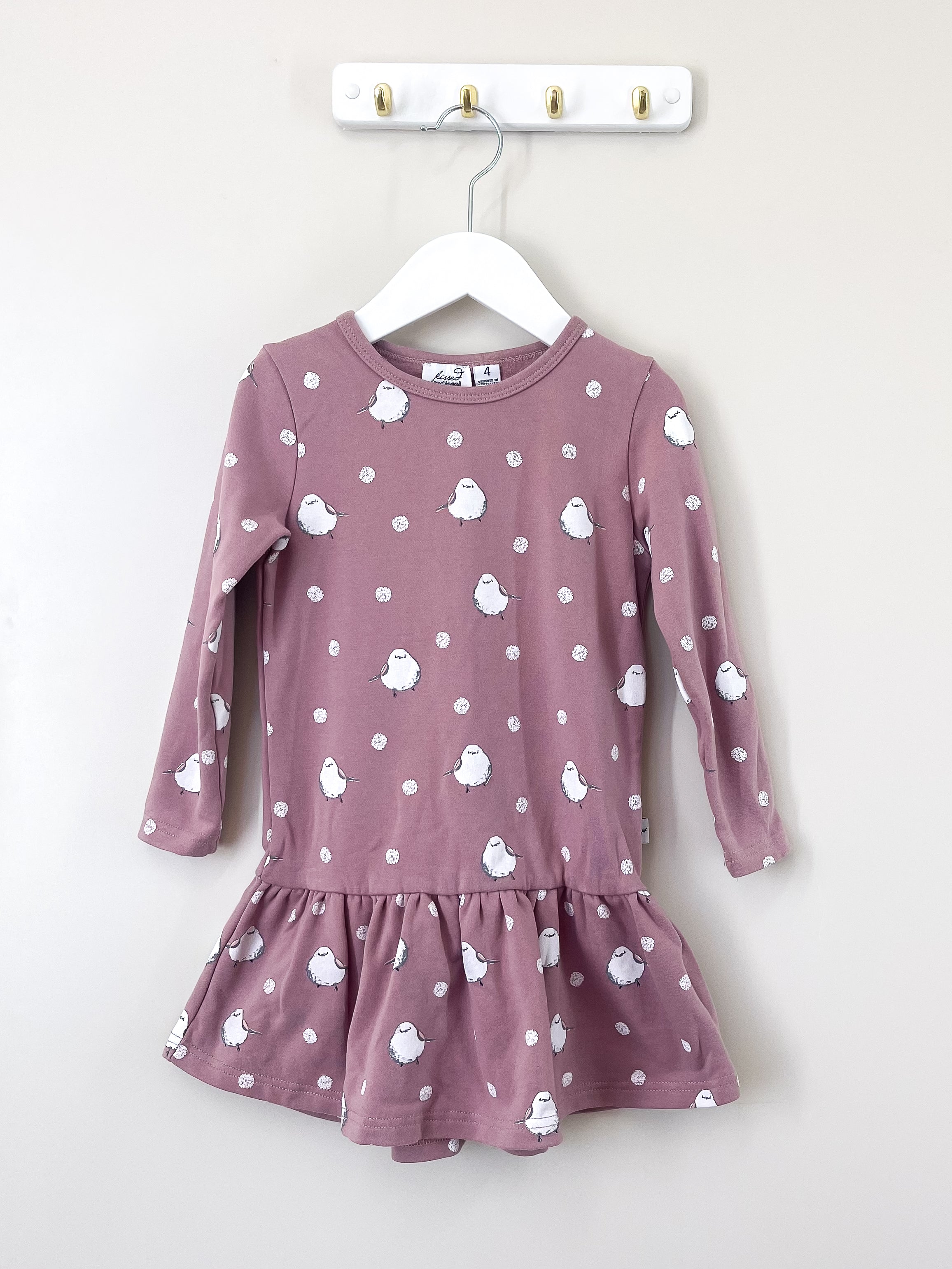 Radicool snowball frill fleece dress (4y)