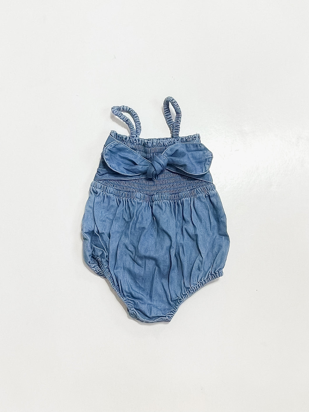 Country Road chambray tie knot bodysuit (0-3m)