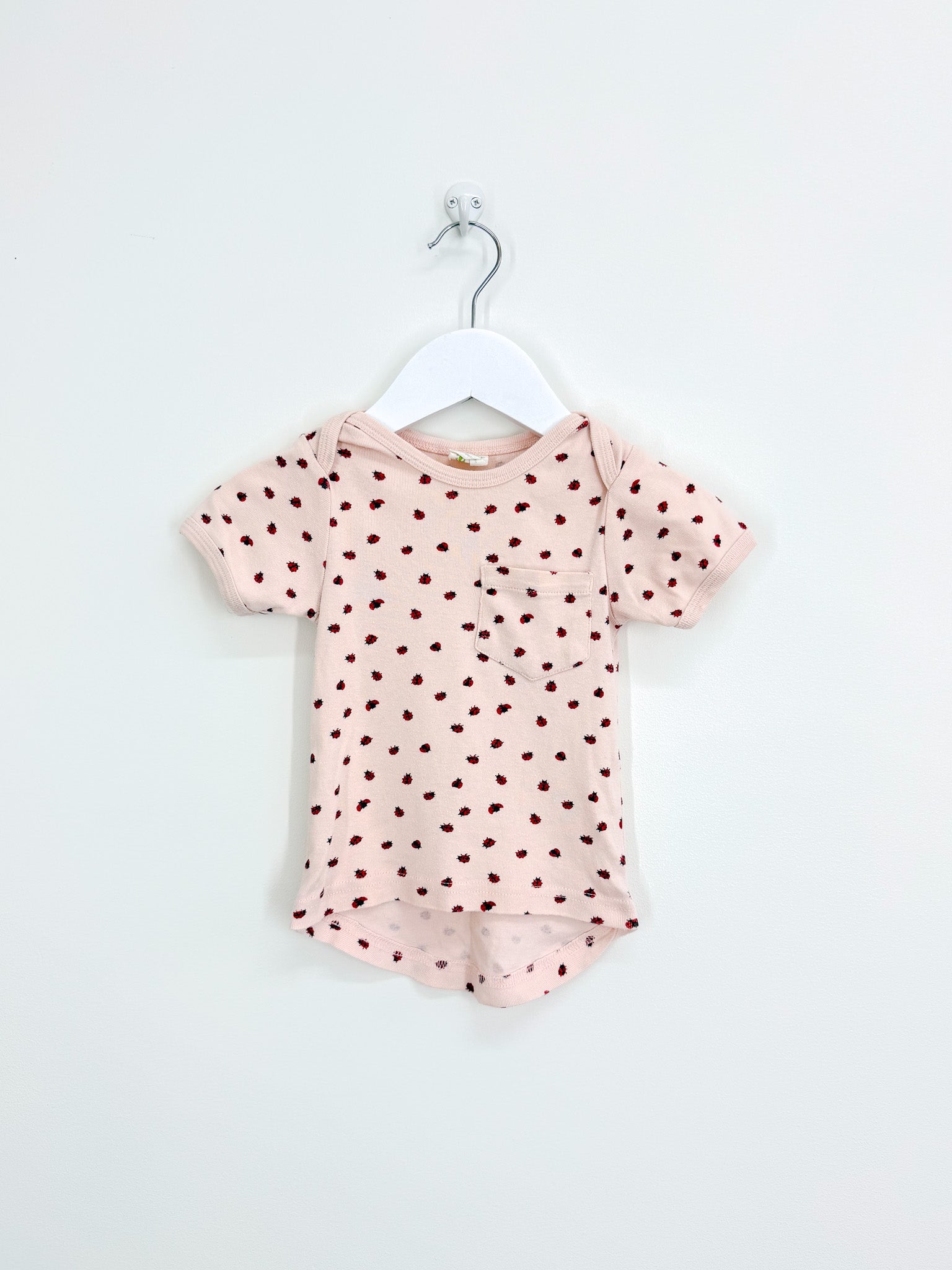 Nature Baby organic pocket tee - ladybird (6-12m)