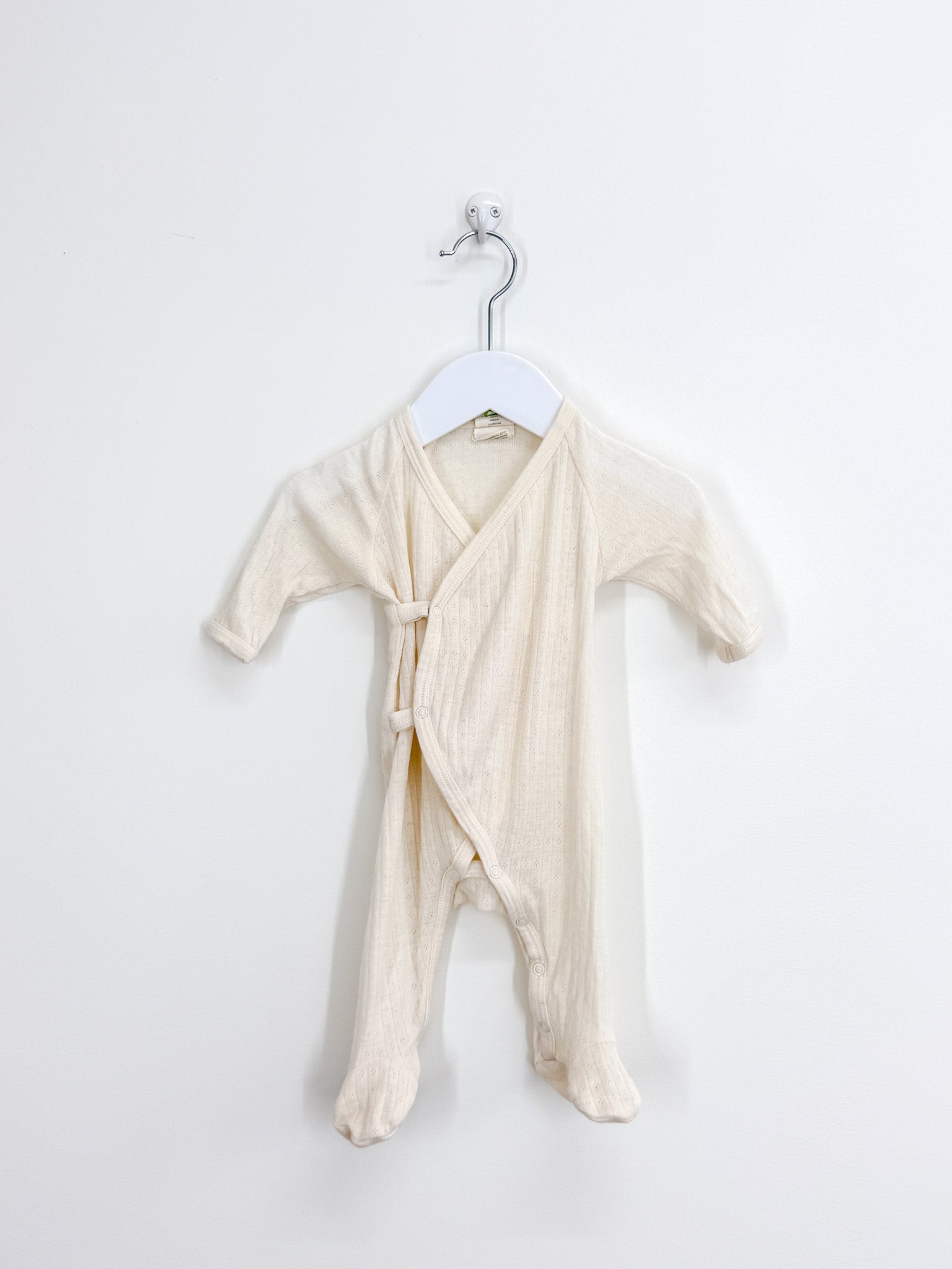 Nature Baby merino pointelle kimono stretch & grow (0-3m)