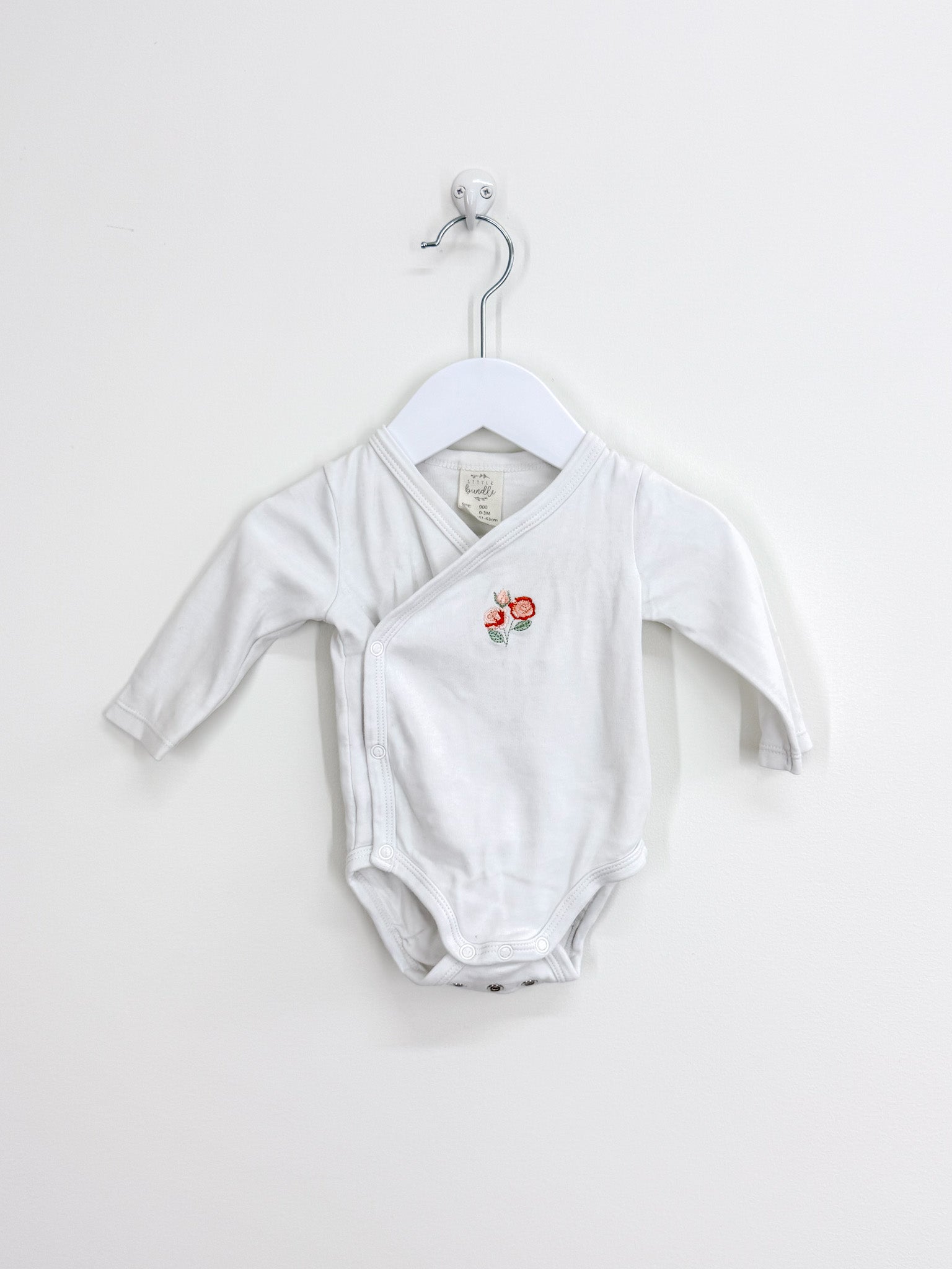 Little Bundle kimono bodysuit (0-3m)