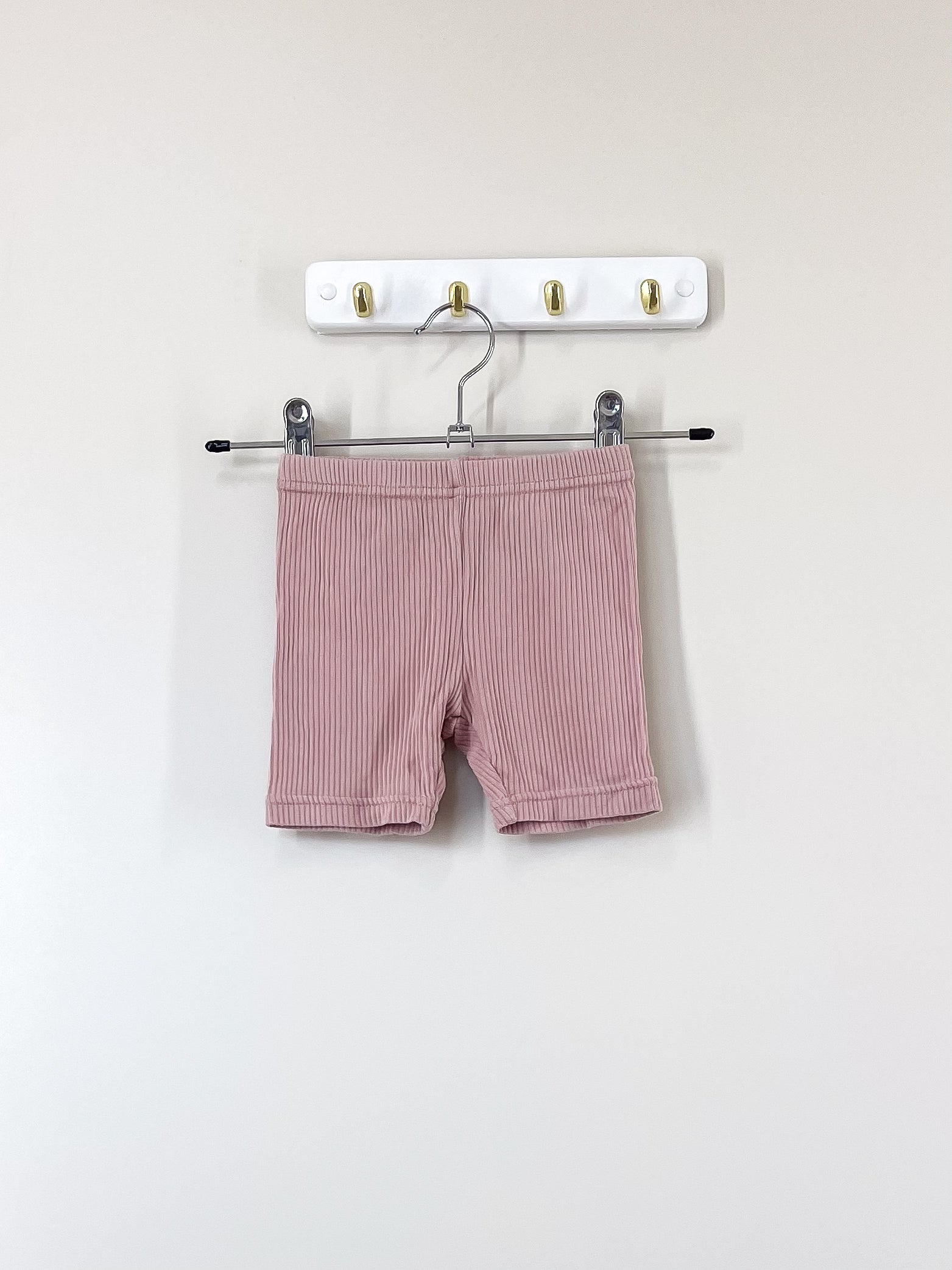 Jamie Kay rib bike shorts - vintage tea rose (2y)