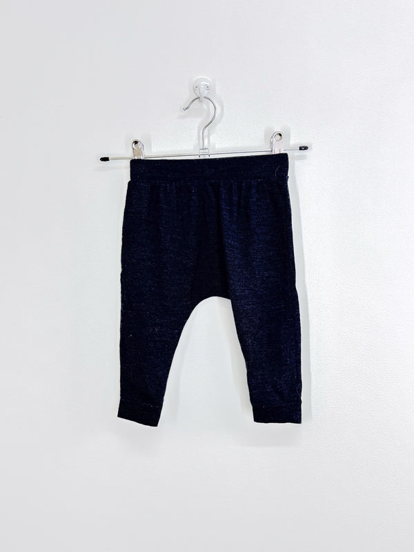 Teeny Weeny merino harem pants - charcoal (6-9m)