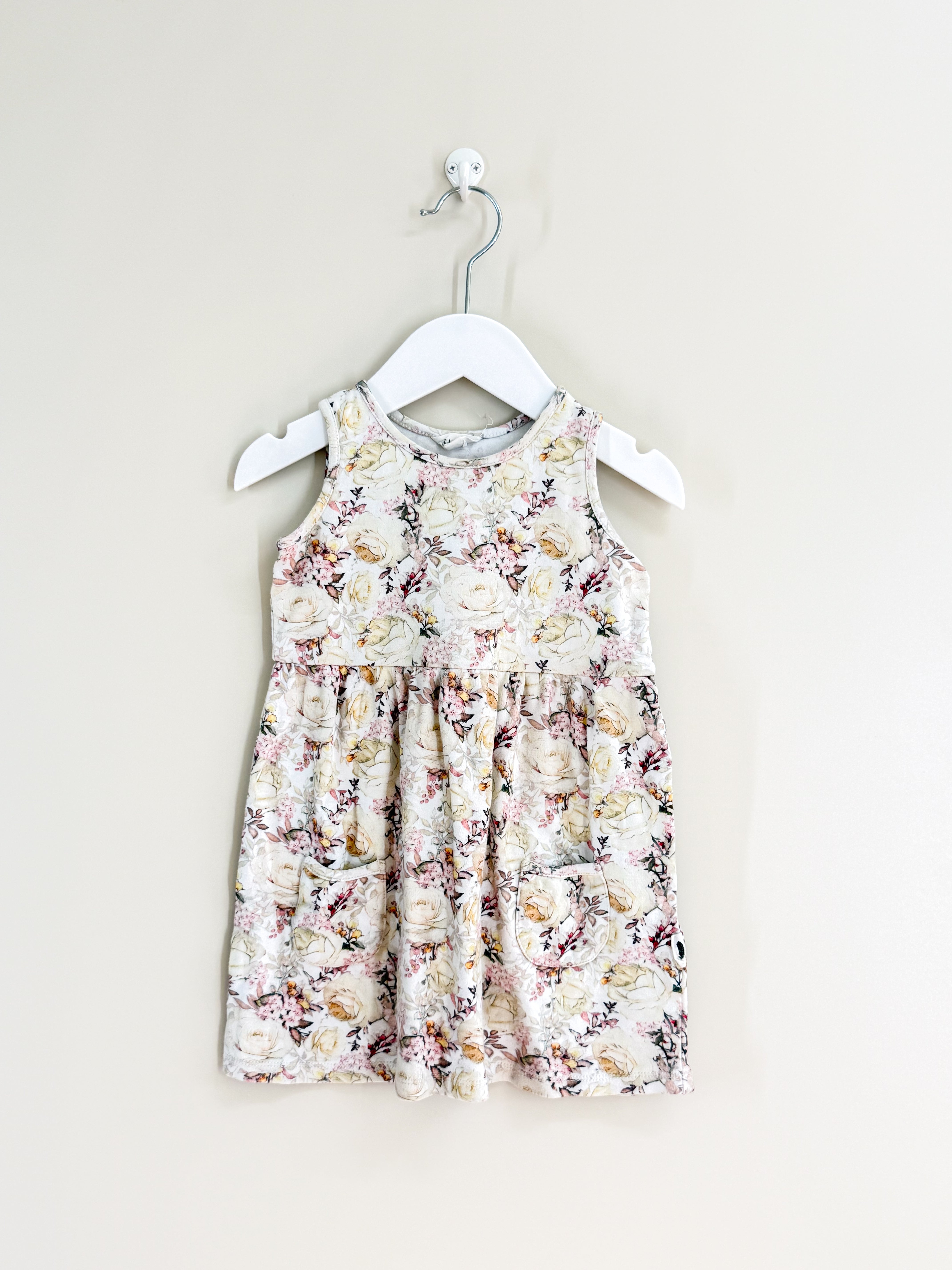 The Vintage Plume organic floral sleeveless dress (2y)