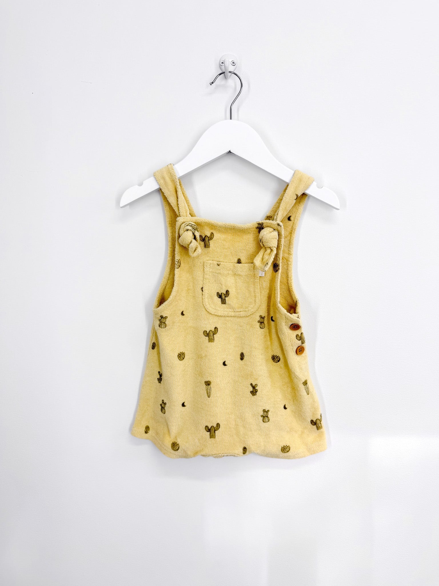 Wilson & Frenchy organic terry tie playsuit - prickle (12-18m)
