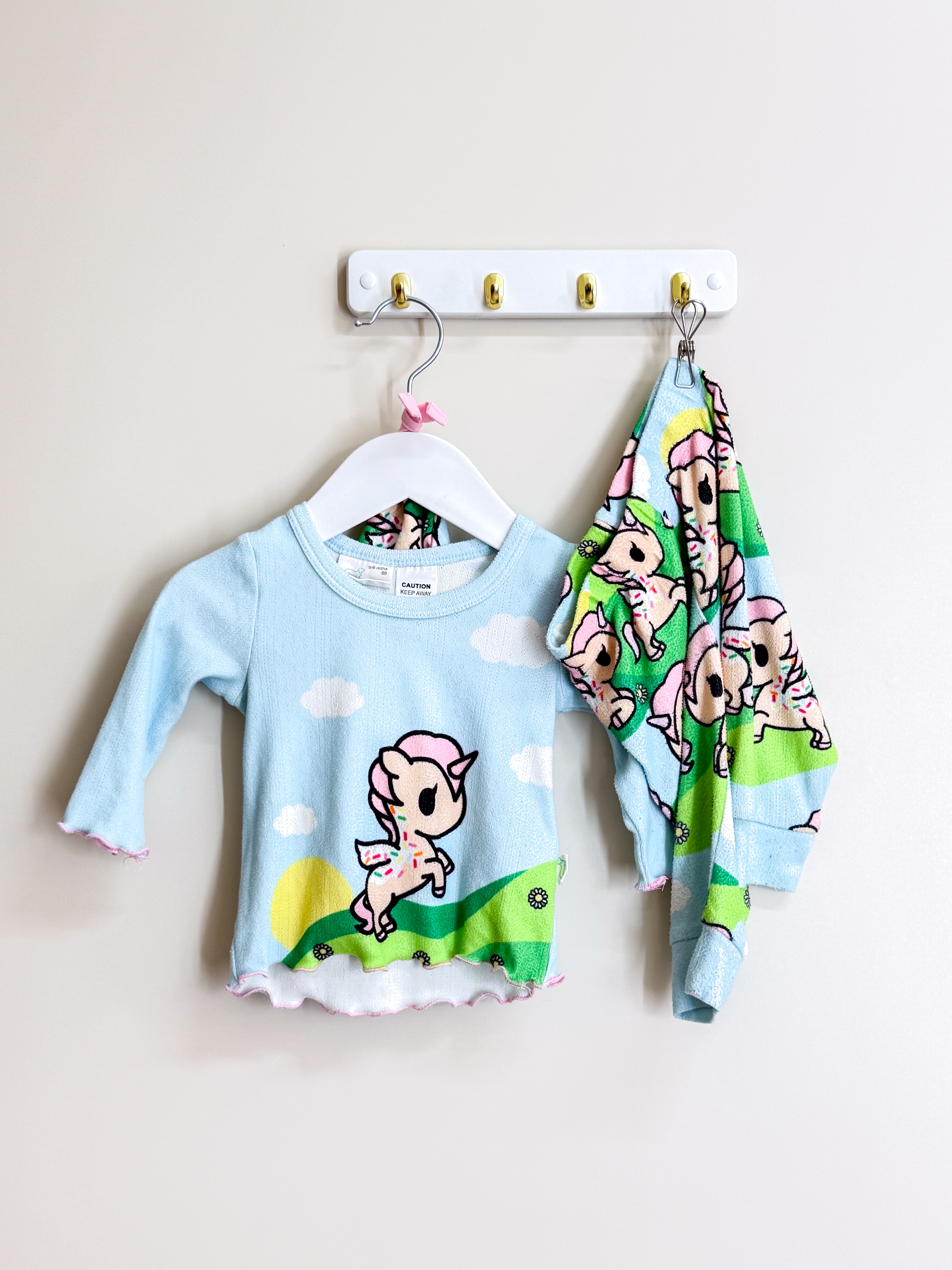 Peter Alexander x Tokidoki unicorn PJ set (3-6m)
