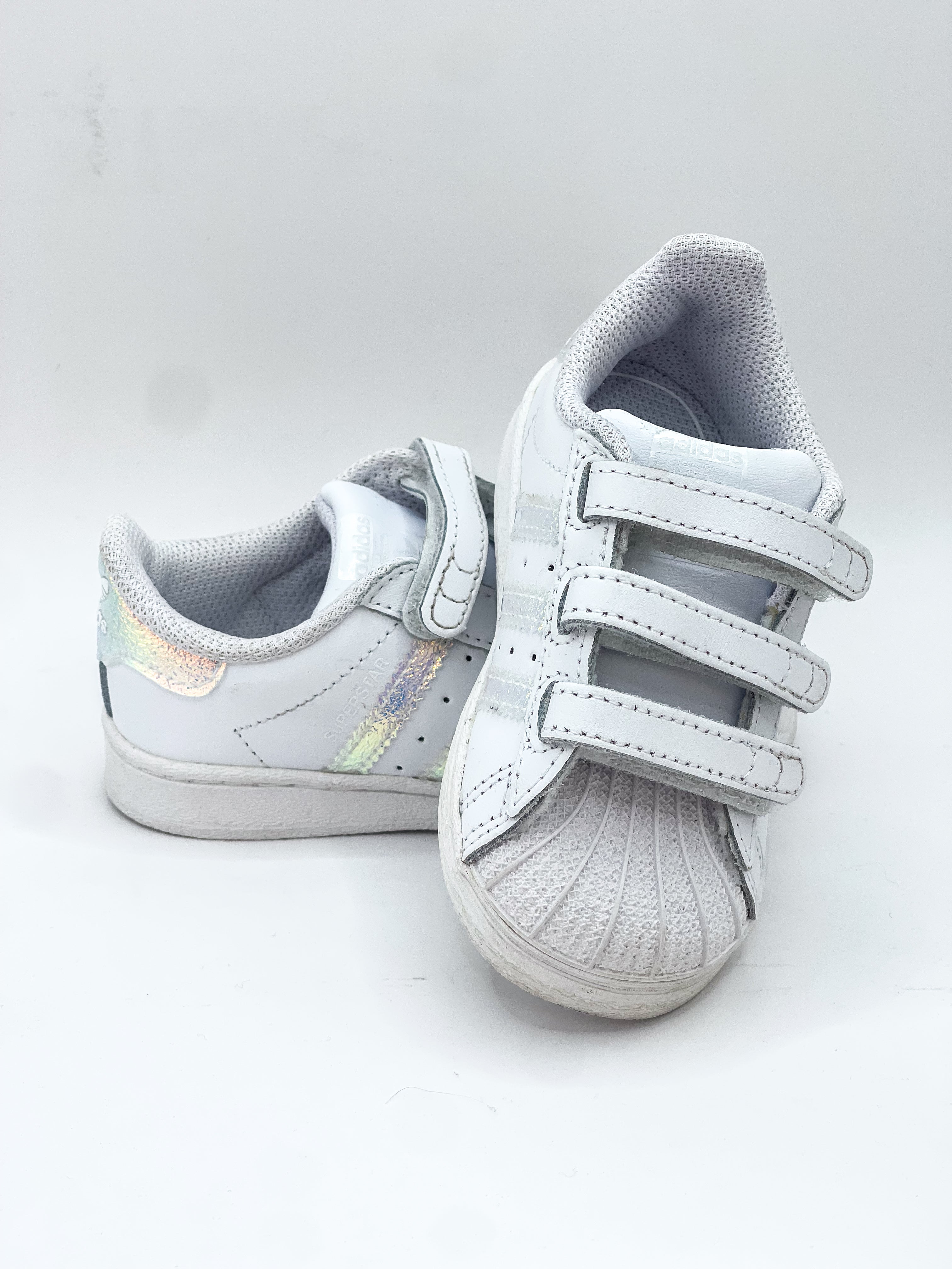 Adidas superstar white iridescent sneakers (5.5UK)