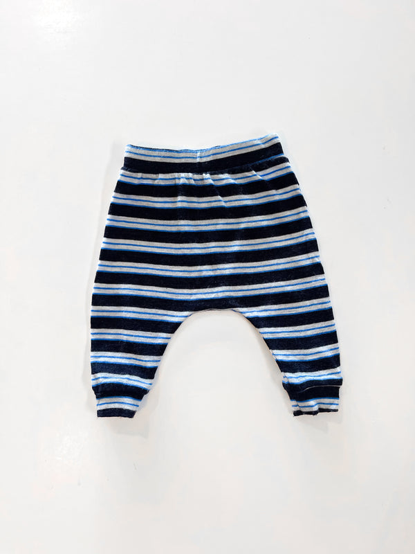 Teeny Weeny merino harem pants - blue stripe (0-3m) (Copy)