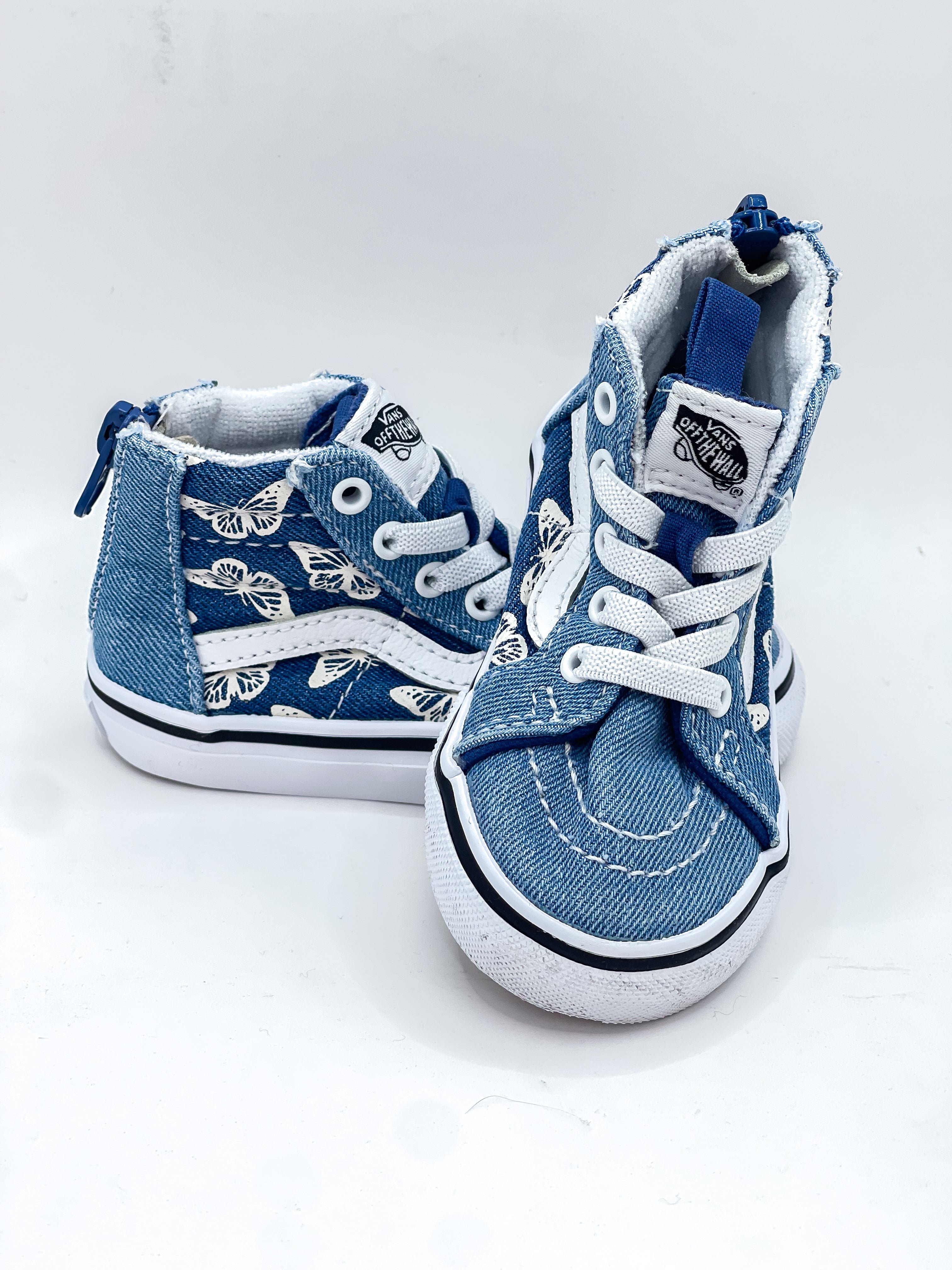 Vans butterfly denim hi top sneakers (4.5UK)