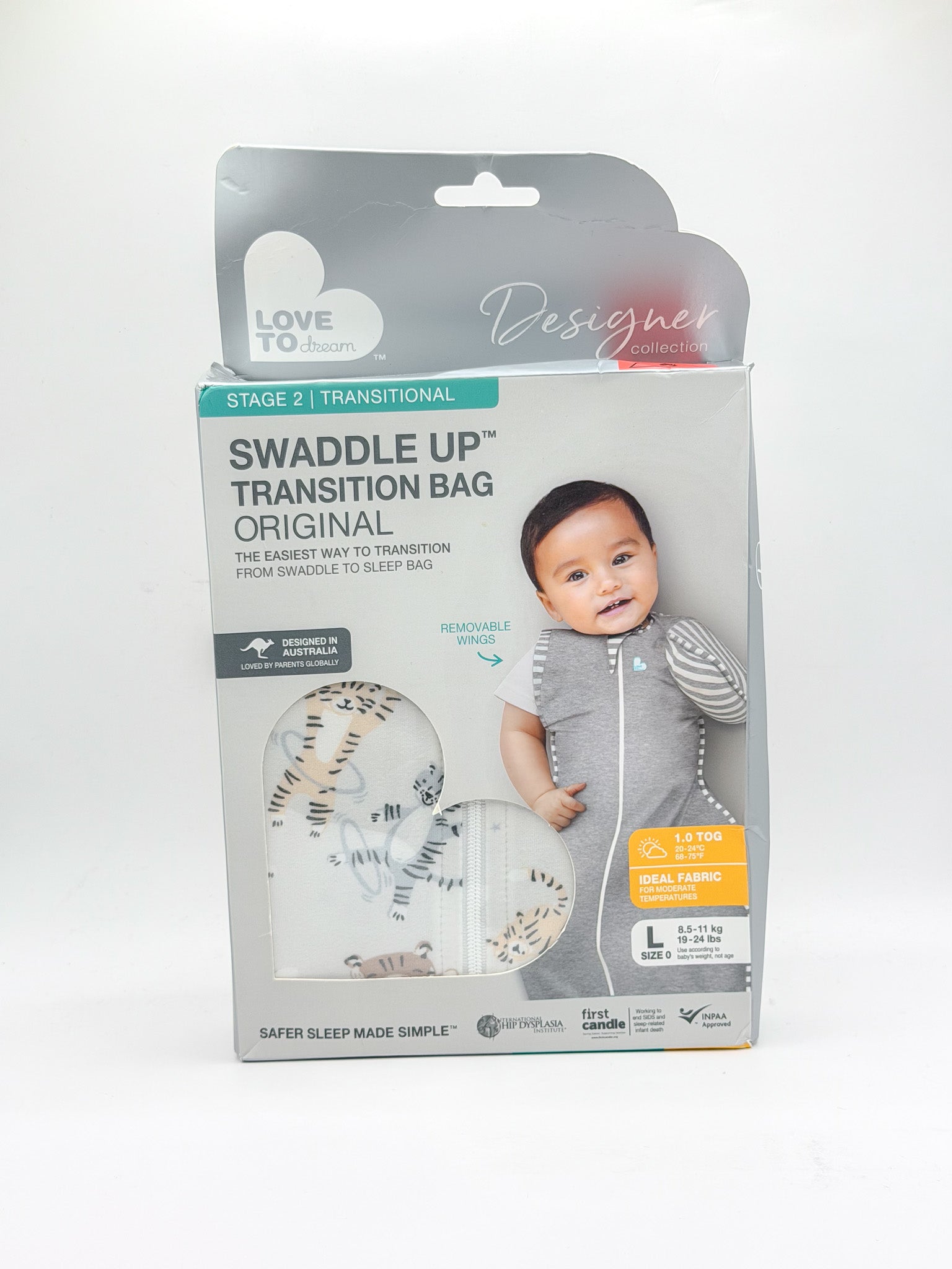 BNWT Love To Dream designer transition swaddle bag 1.0 tog (lrg)