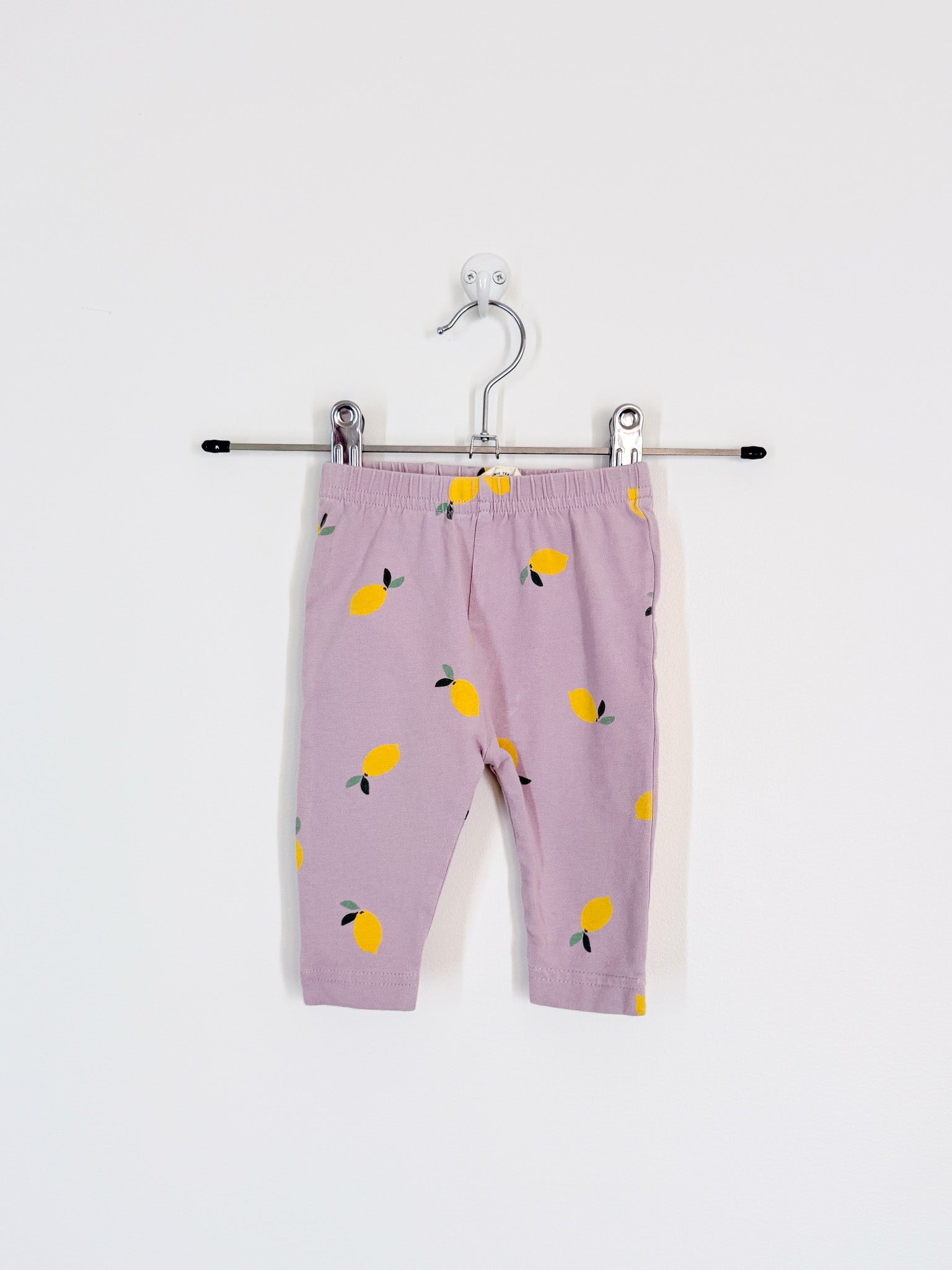 Nature Baaby organic leggings - lilac lemon (0-3m)