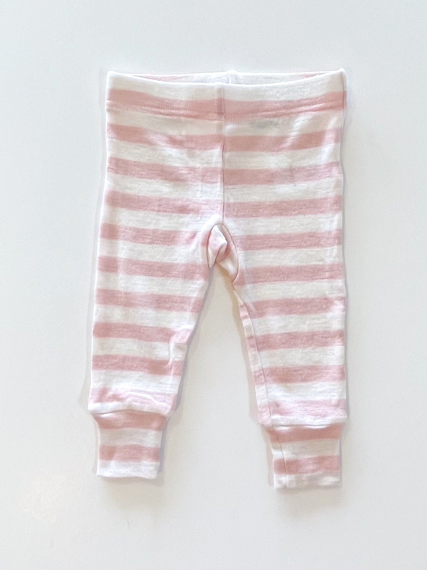 Milly & Milo merino leggings - pink white stripe (12-18m)