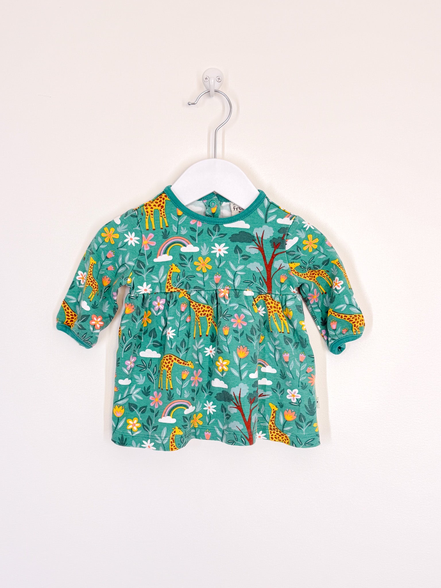 Frugi organic giraffe dress (0-3m)