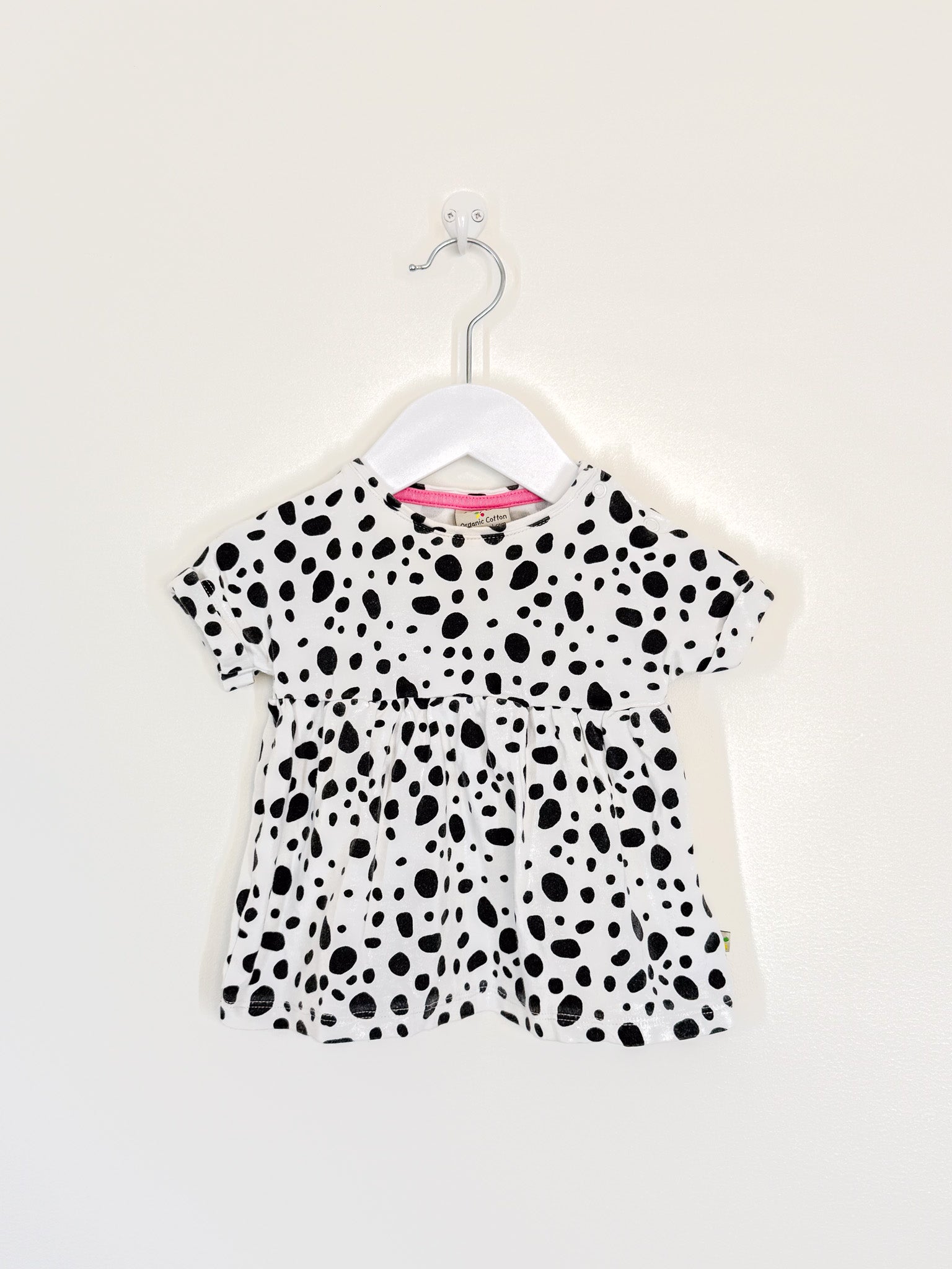 Frugi organic dalmatian smock top (6-12m)