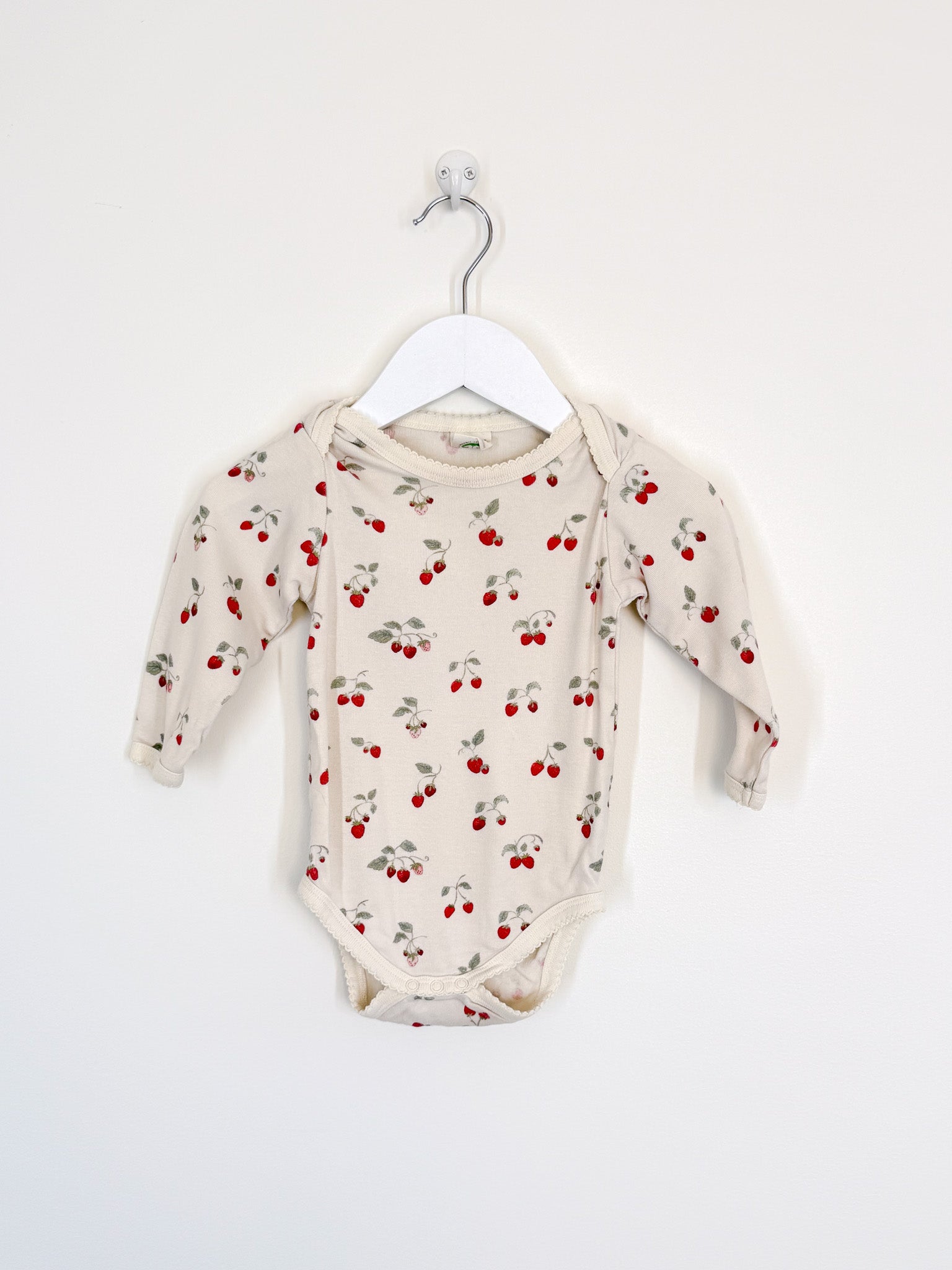 Nature Baby organic bodysuit - strawberry blush (6-12m)