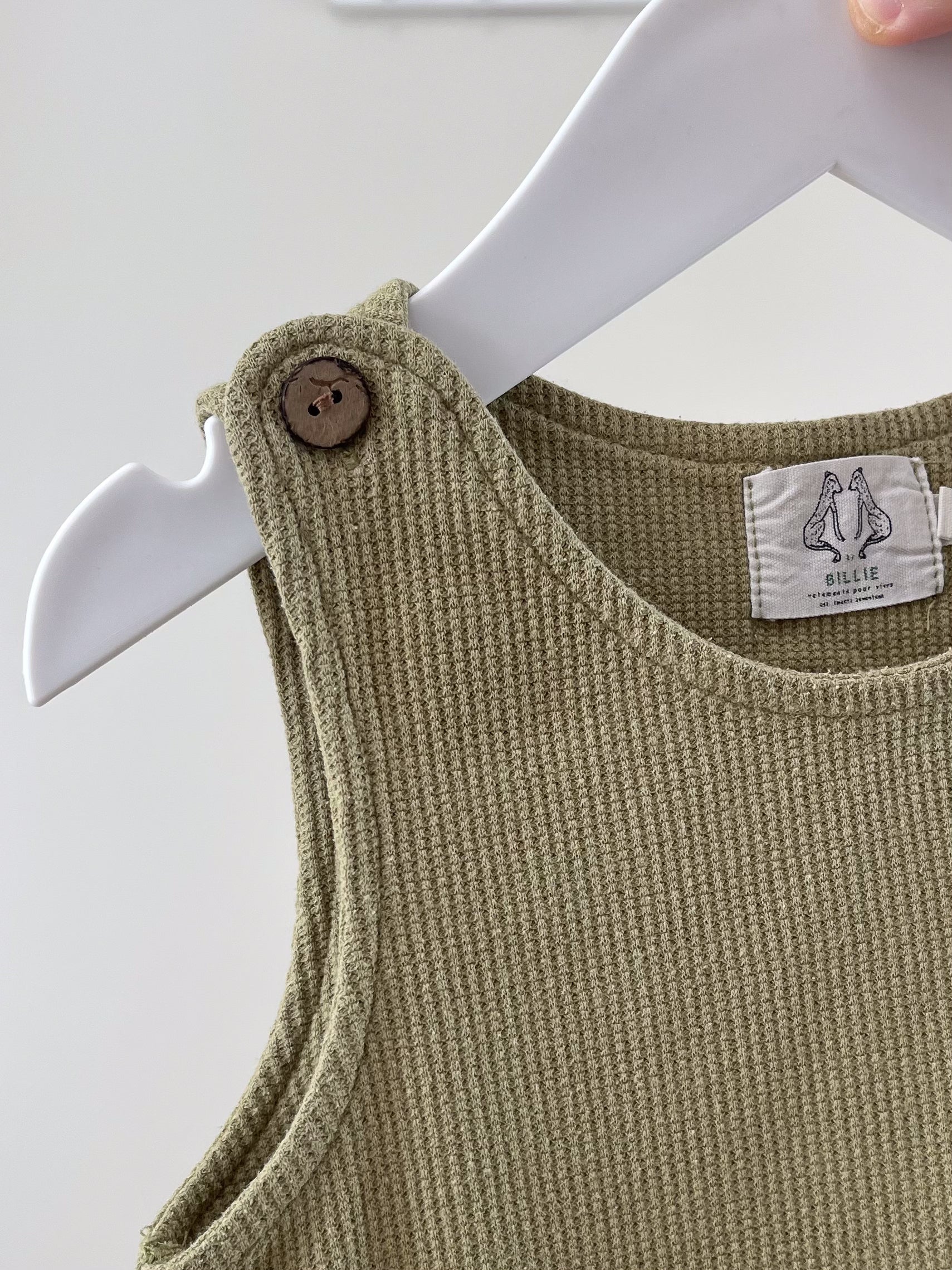 By Billie waffle romper (6-12m)