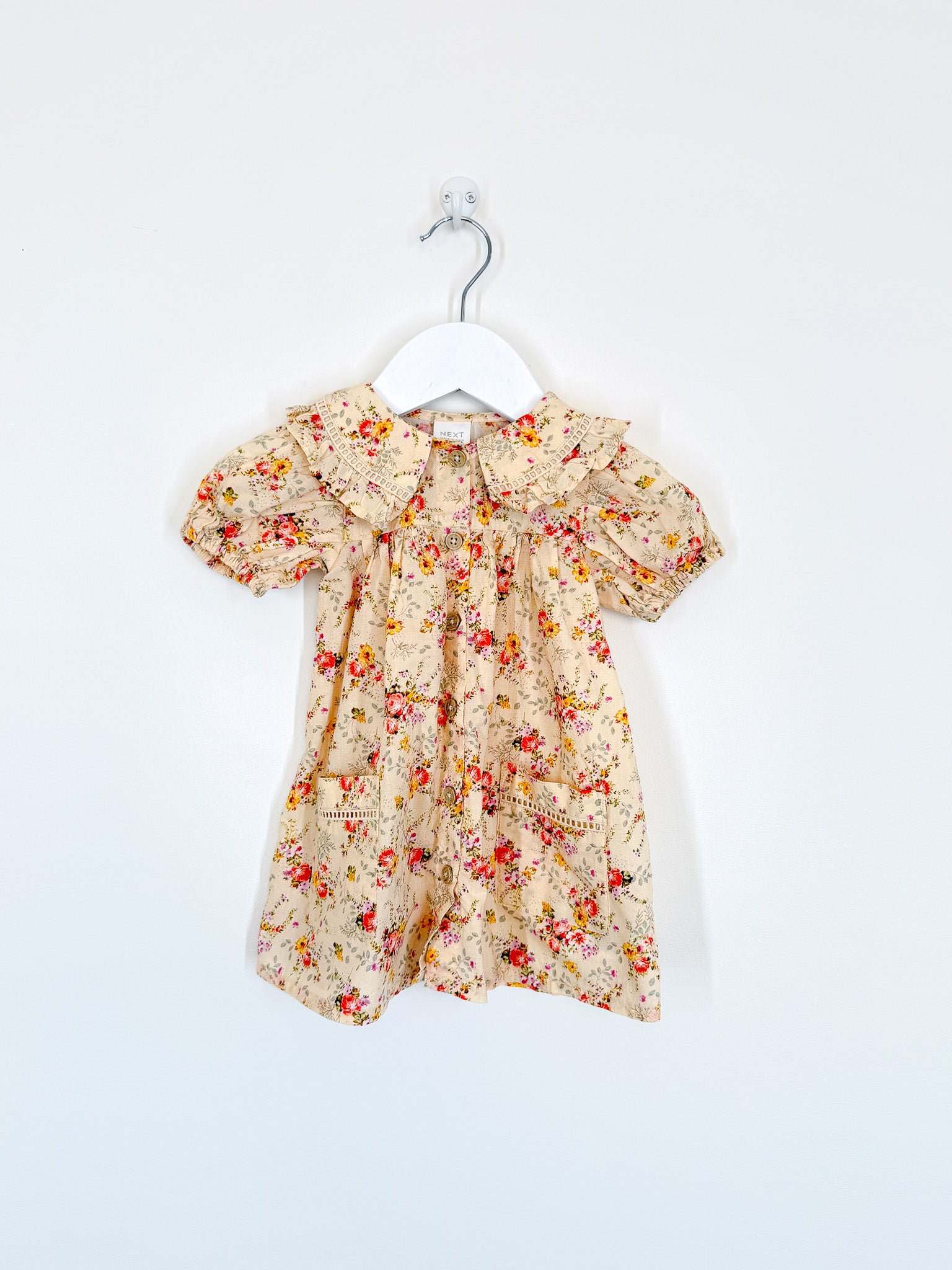 Next vintage style collared dress (3-6m)