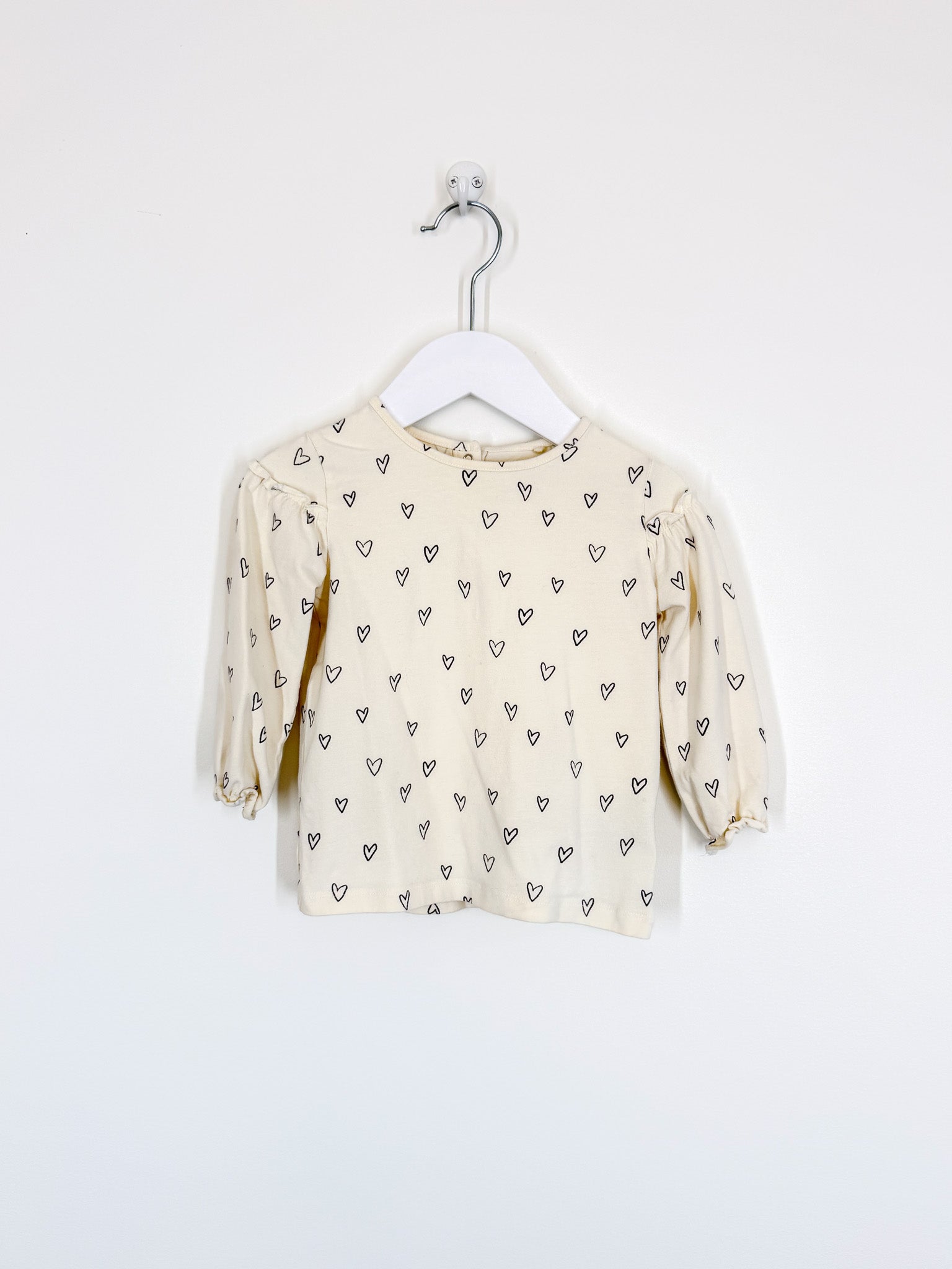 Next long sleeve hearts tee (9-12m)