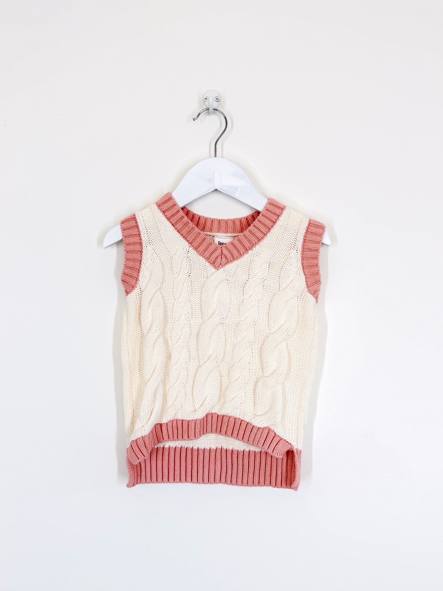 Teeny Weeny cable knit vest (18-24m)