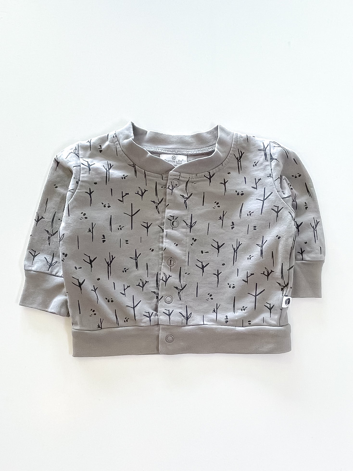 Burrow & Be organic fleece cardigan (3-6m)
