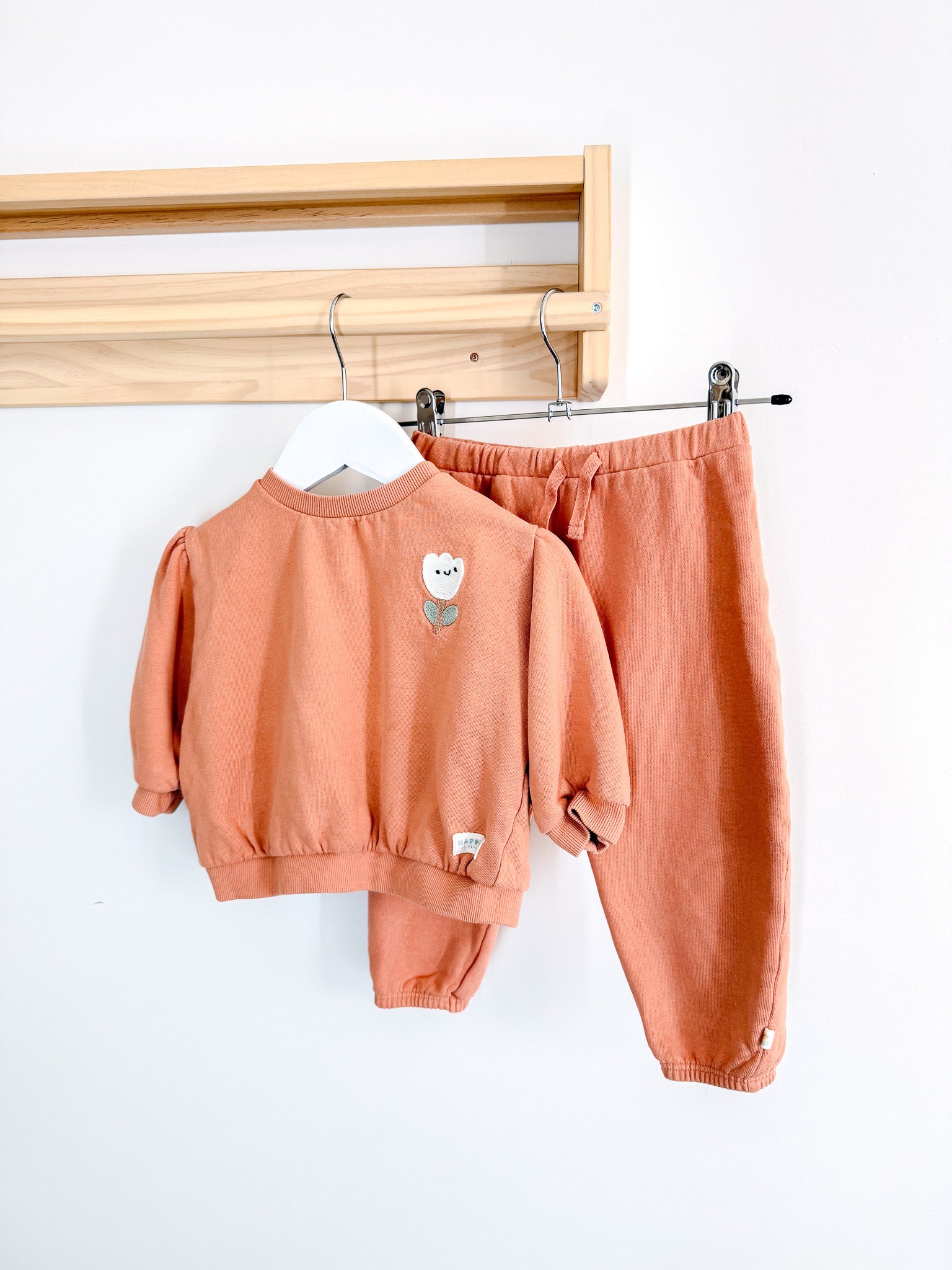 Next tulip fleece sweat set (12-18m)