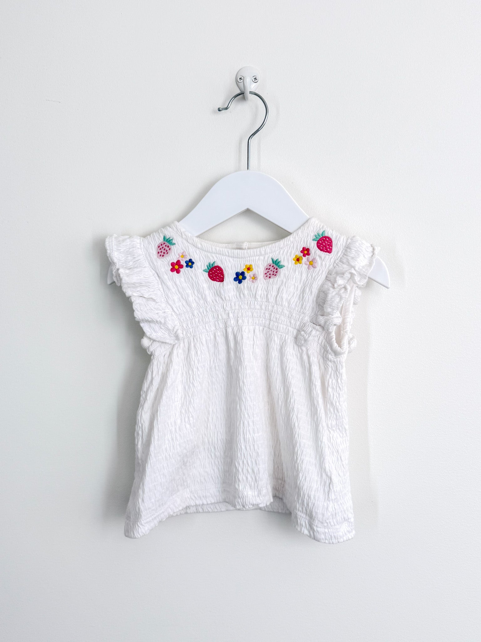 Jojo Maman Bebe crepe smock top (6-12m)