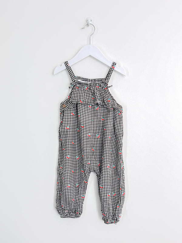 Next cherry gingham playsuit (18-24m)