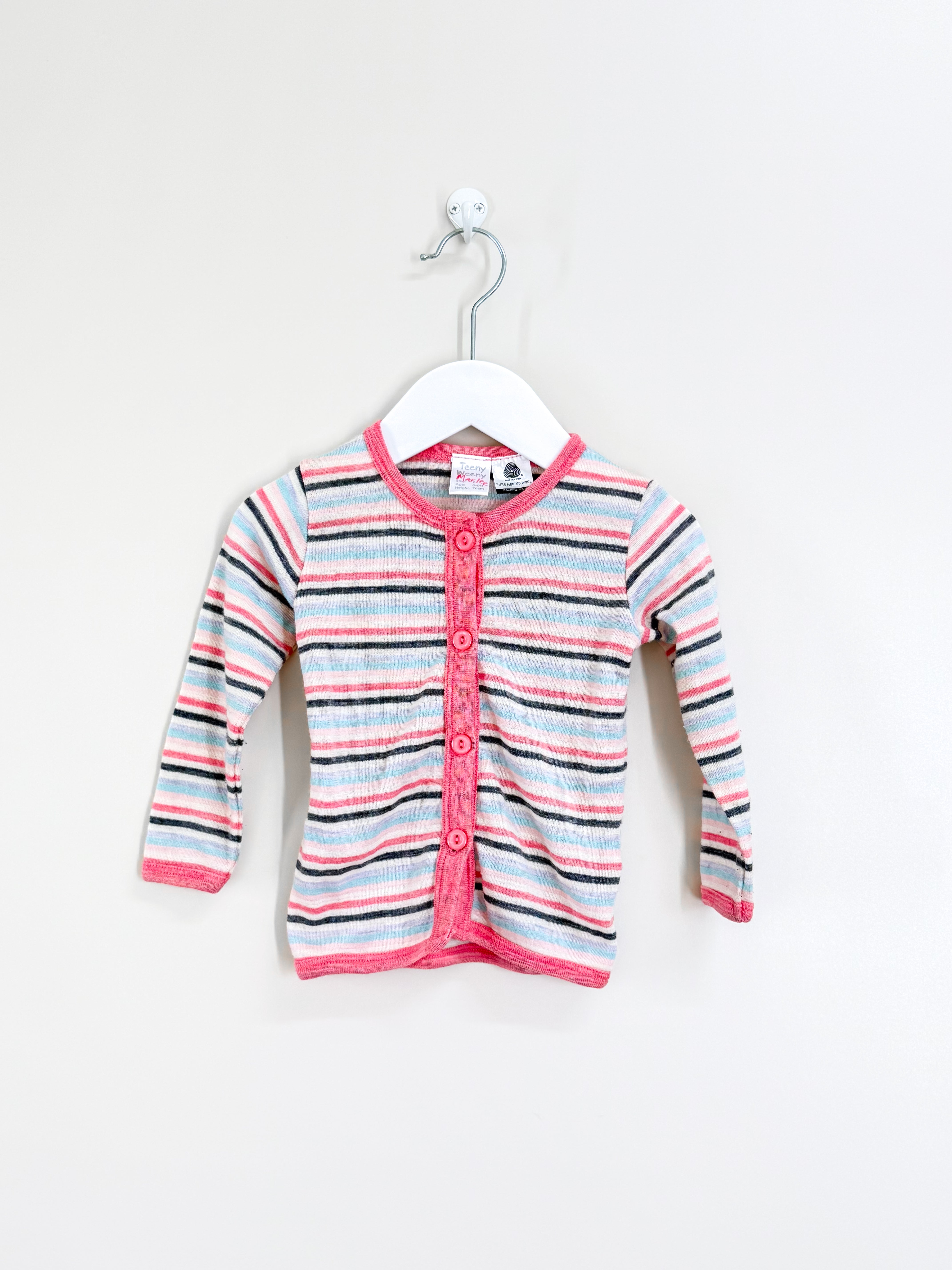 Teeny Weeny merino striped cardigan (6-9m)