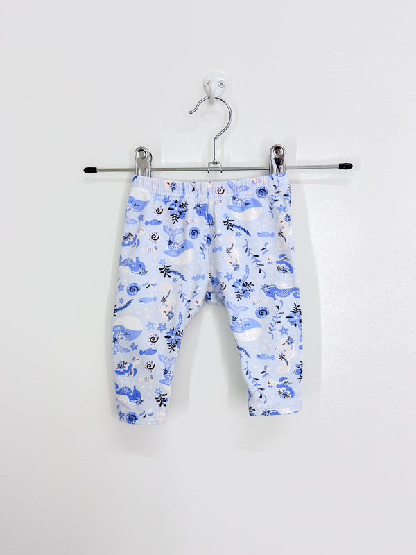 Teeny Weeny under the sea leggings (0-3m)