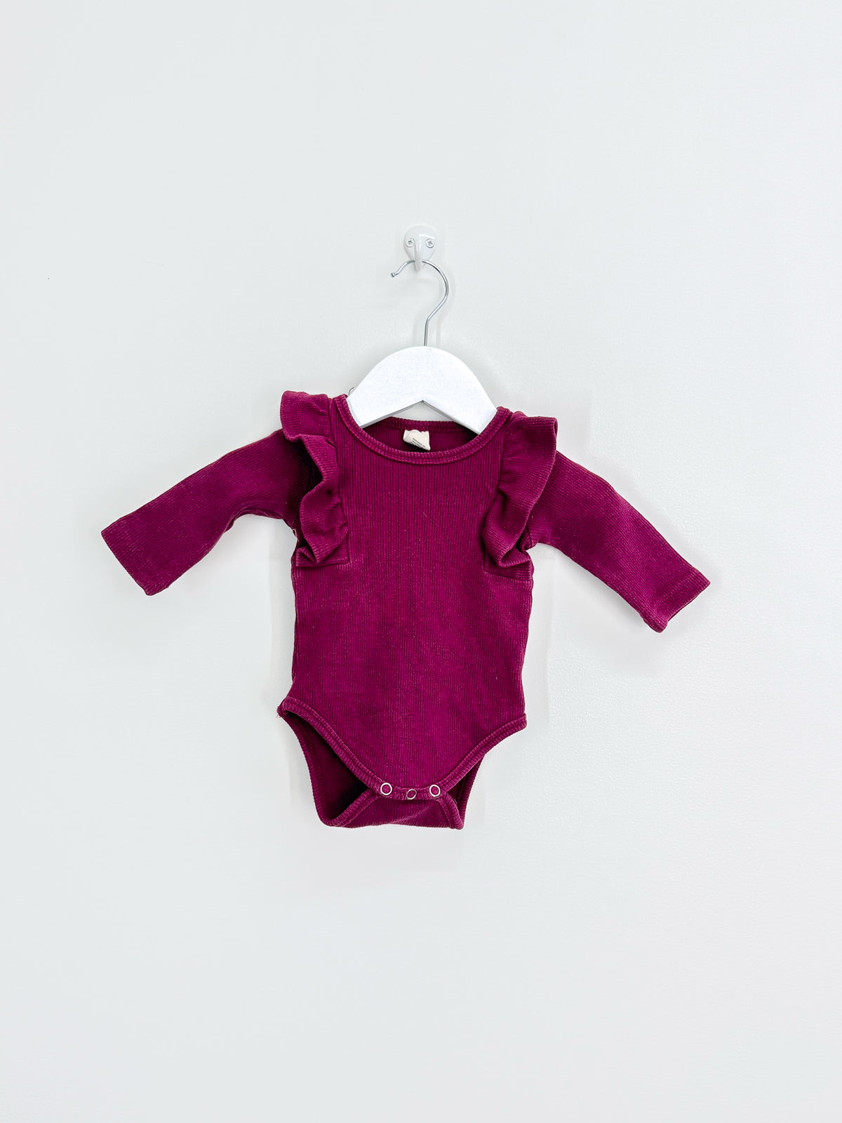 With Love For Kids long sleeve rib frill bodysuit (3-6m)