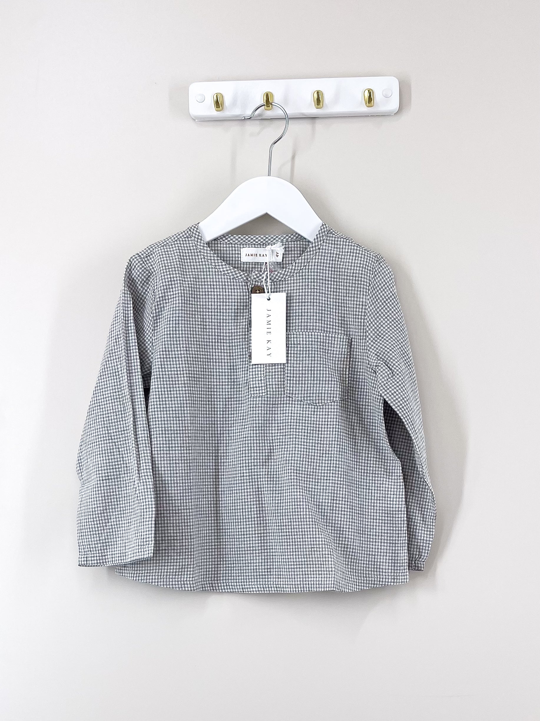 BNWT Jamie Kay parker shirt - sky (4y)