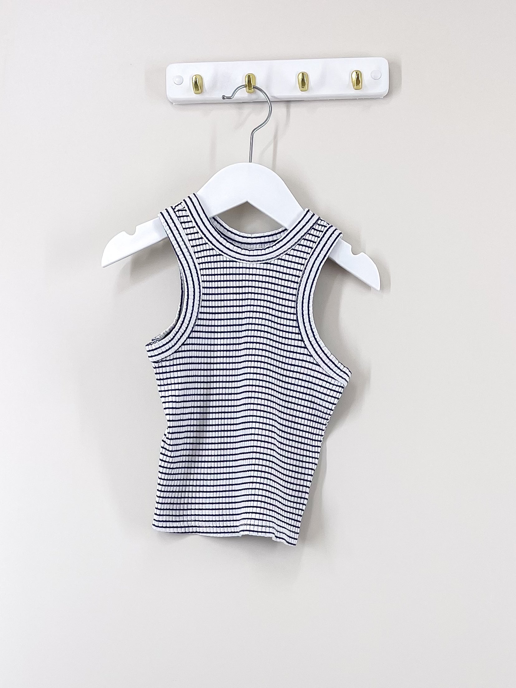 Cotton On Kids striped rib tank top (5y)