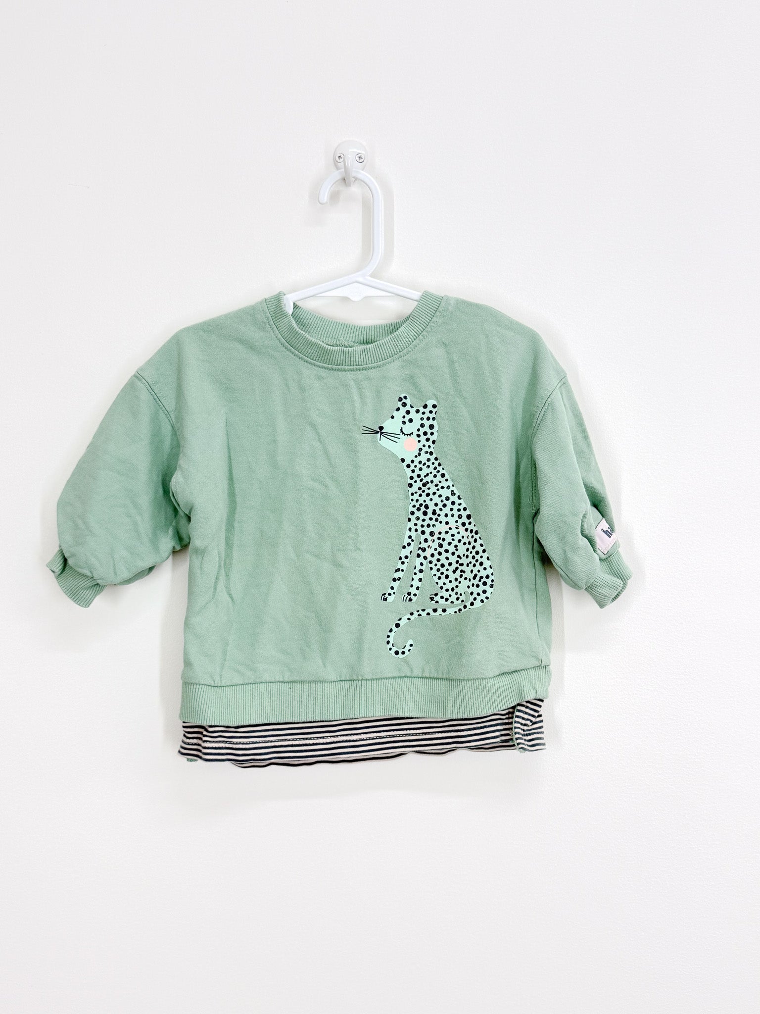 Next cheetah pullover (9-12m) - SECONDS