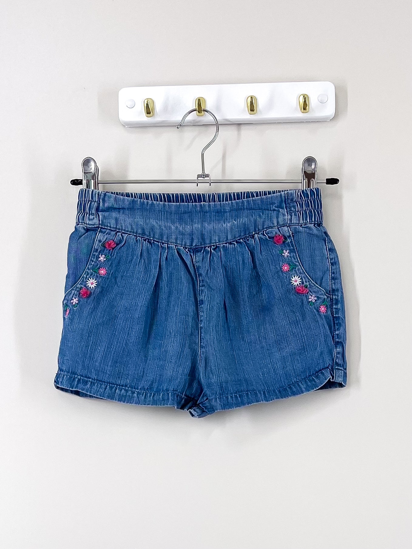 Mac & Ellie embroidered chambray shorts (4y)
