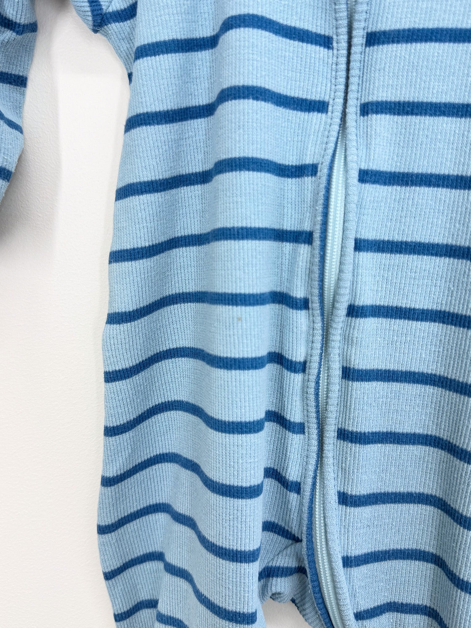 Bonds ribbed wondersuit - blue stripe (3-6m)