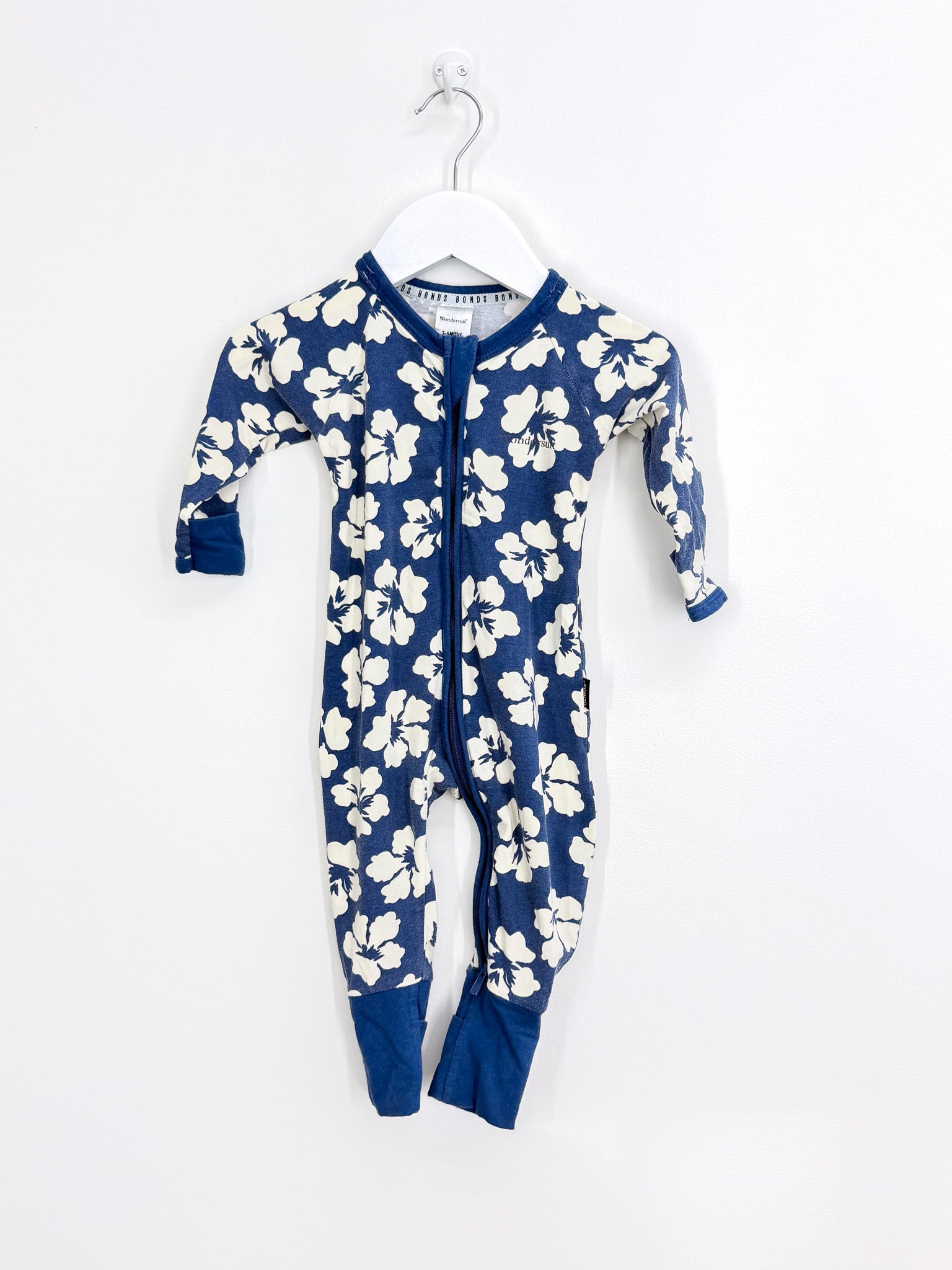 Bonds wondersuit - blue hibiscus (18-24m)