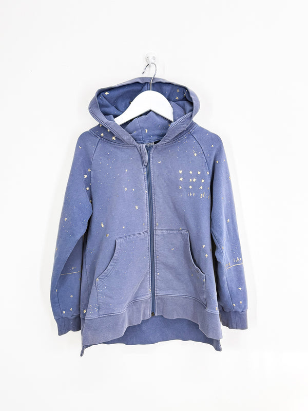 Minti glitter furry zip hoodie (8y)