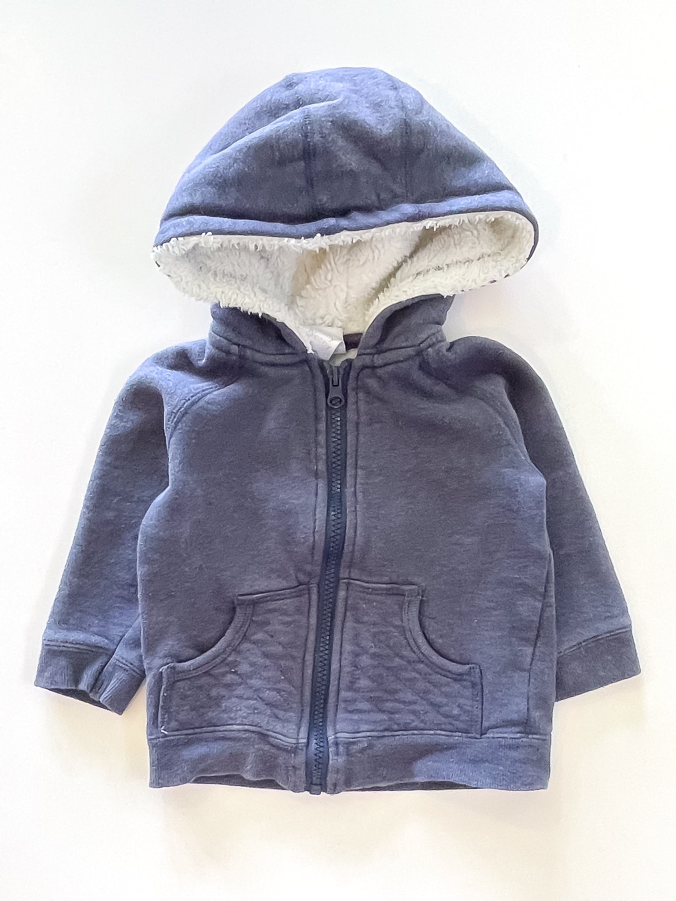 Teeny Weeny sherpa zip hoodie (12m)