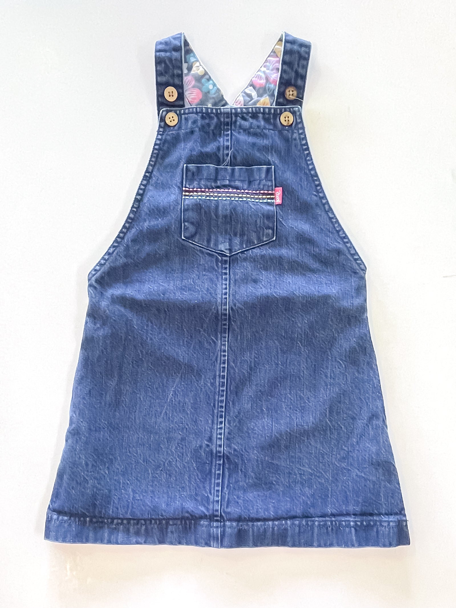 Kite organic denim pinafore (6y)