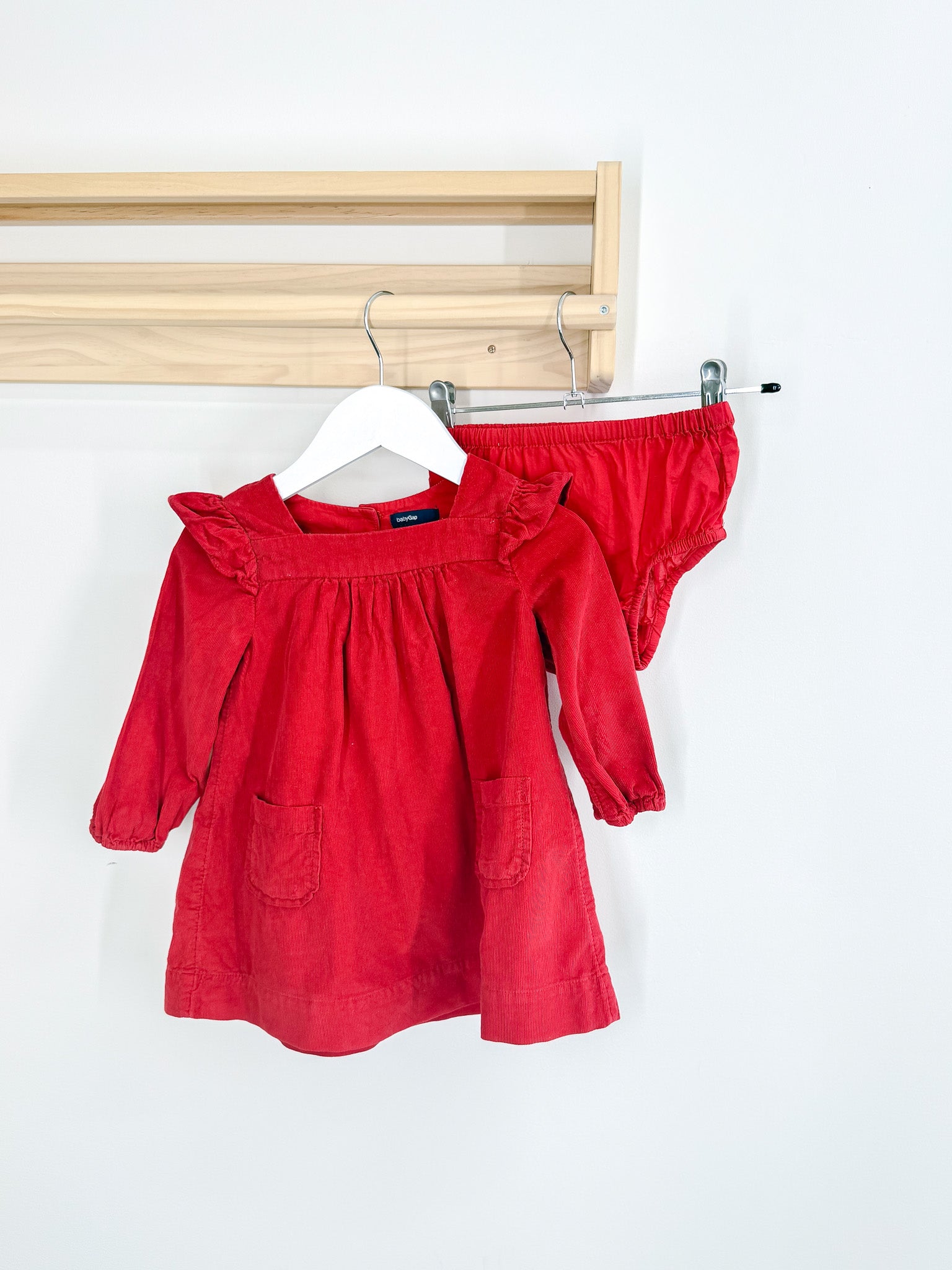 Gap pincord dress + bloomers set (18-24m)