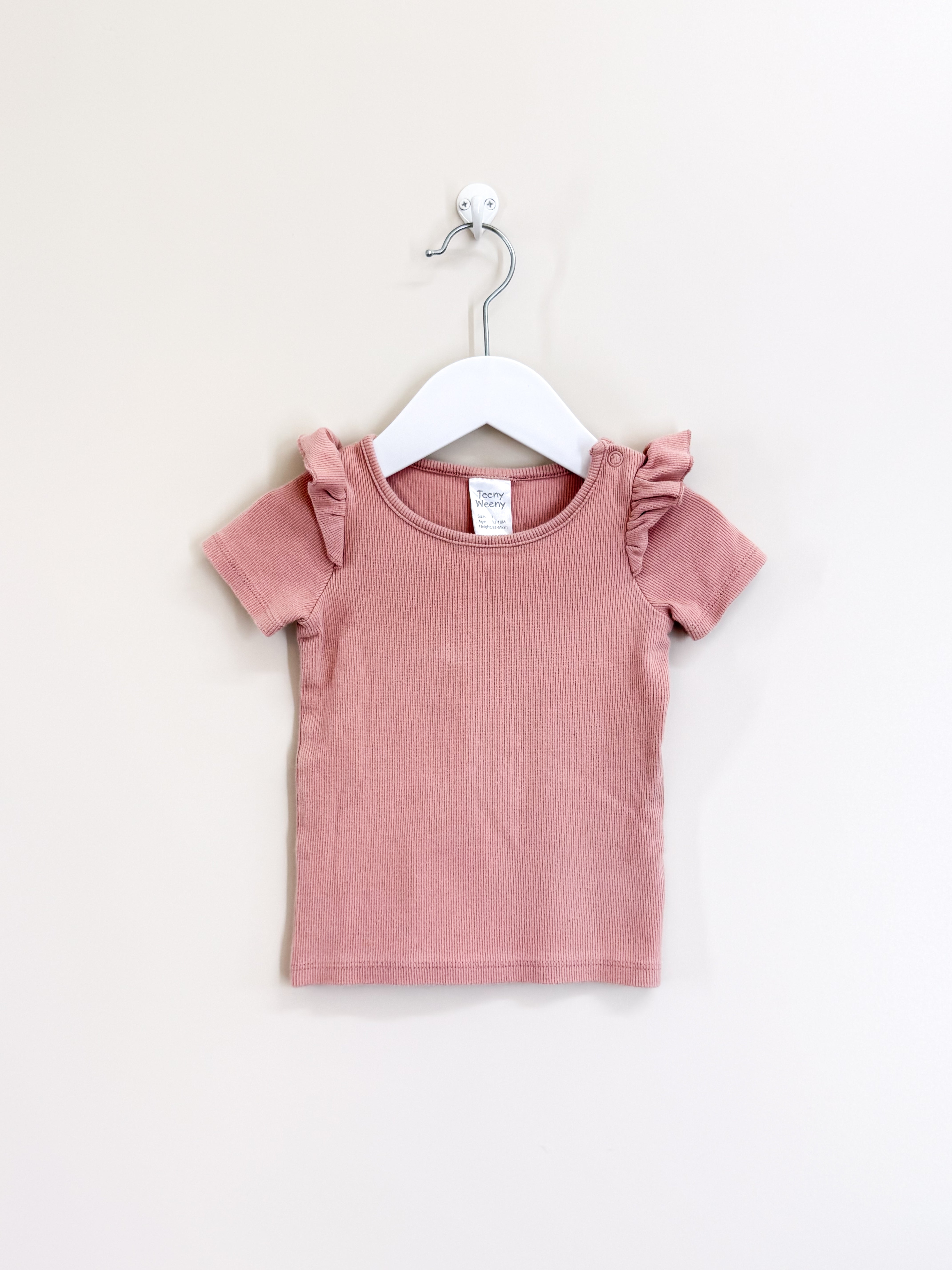 Teeny Weeny rib frill tee (12-18m)