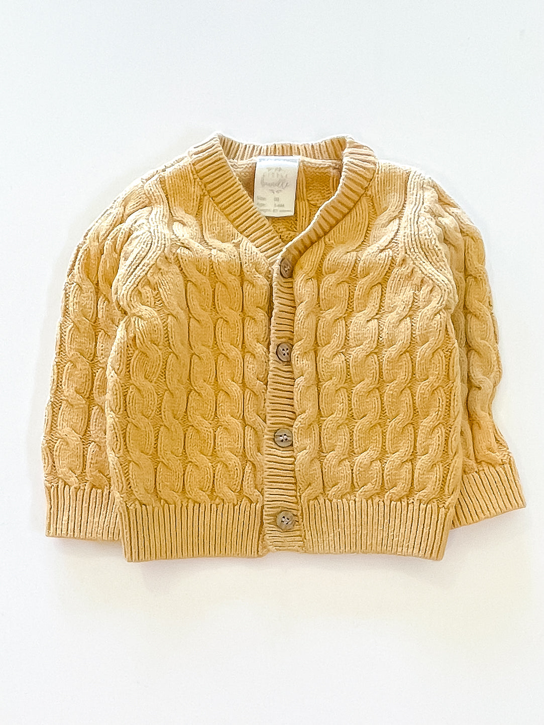 Little Bundle cable knit cardigan (3-6m)