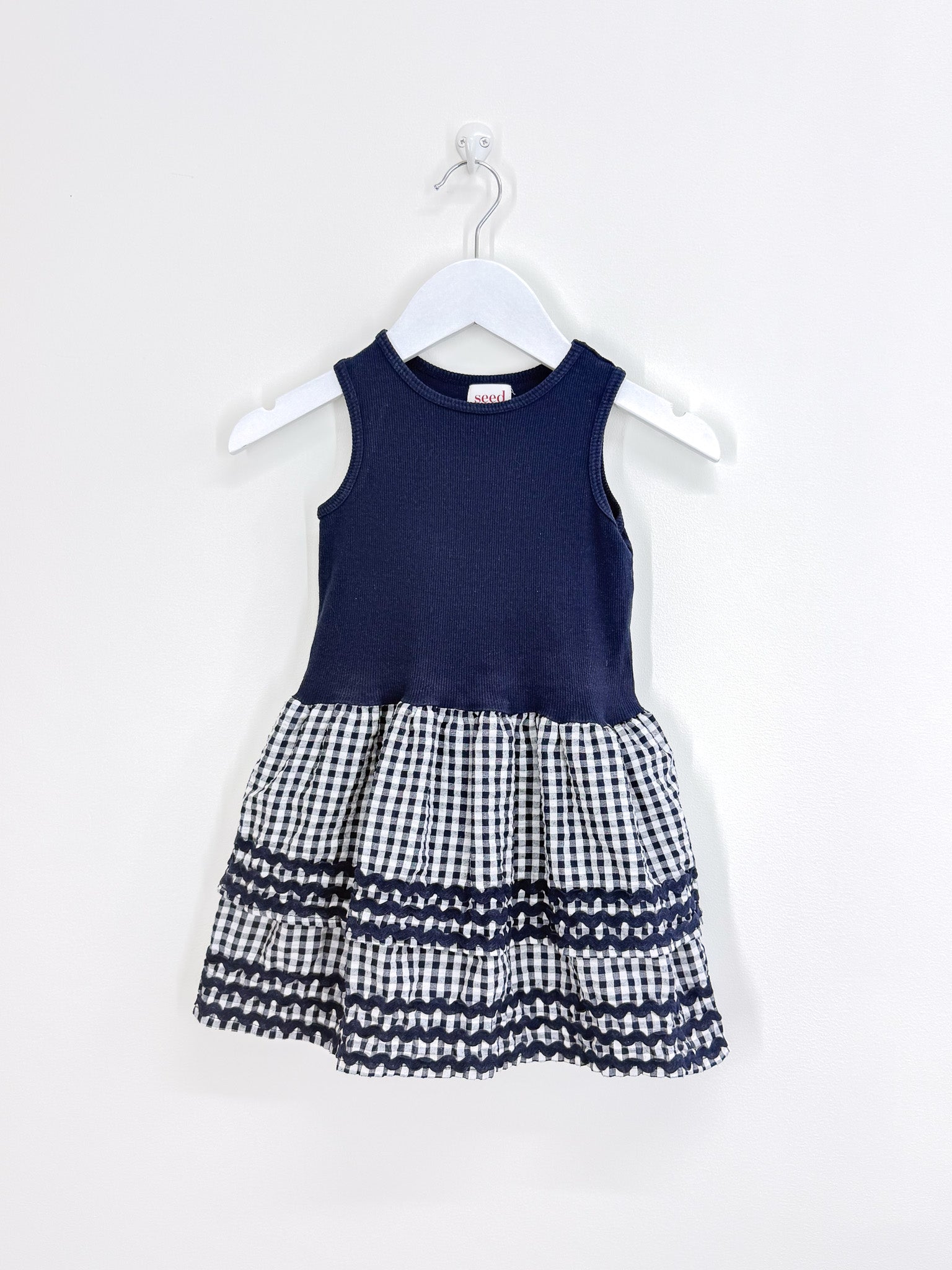 Seed gingham rib dress (3y)