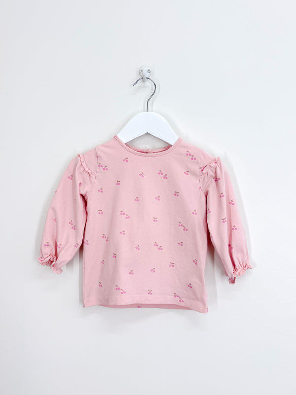 Next long sleeve cherry tee (9-12m)