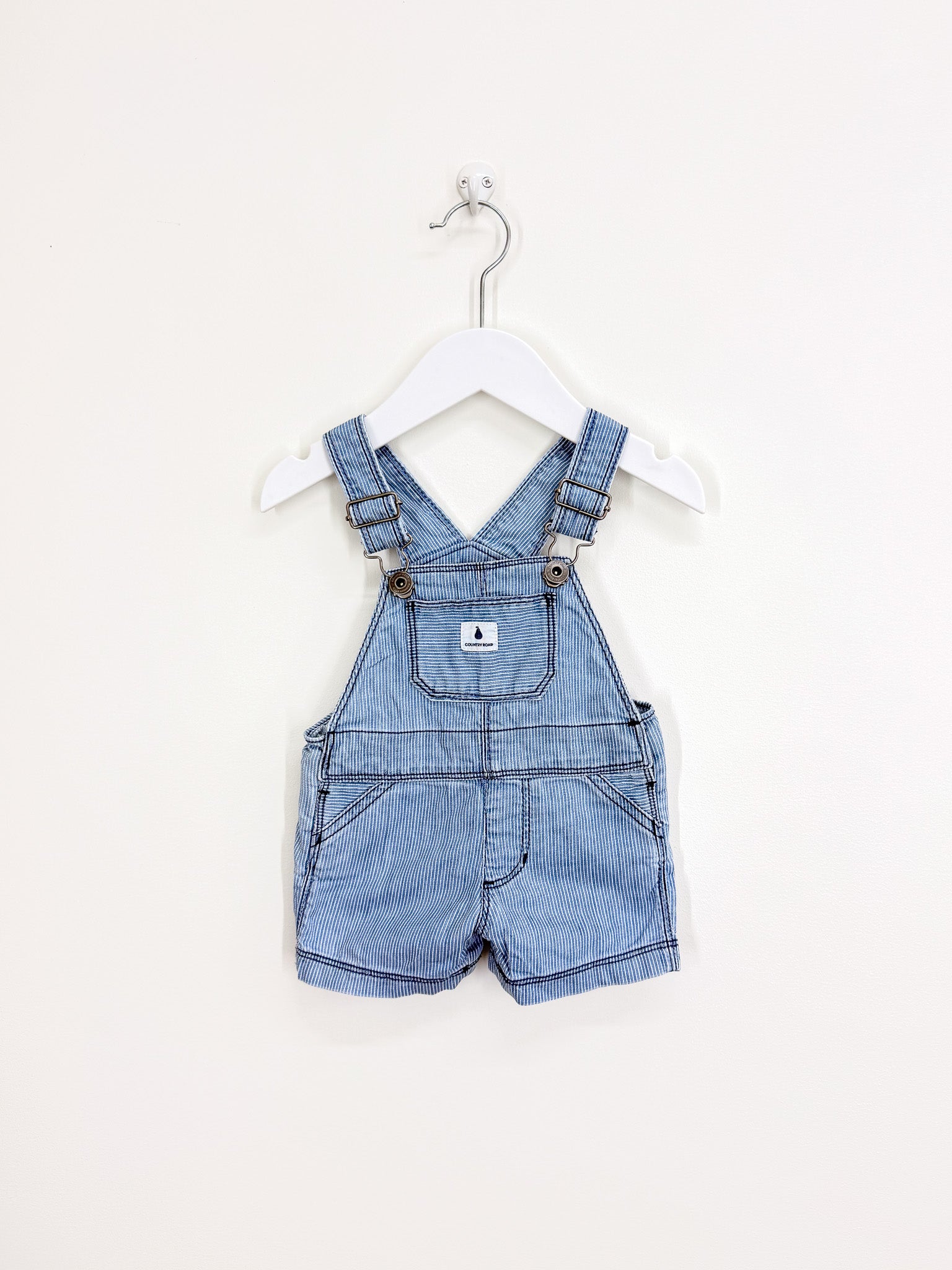 Country Road railroad denim shortalls (3-6m)