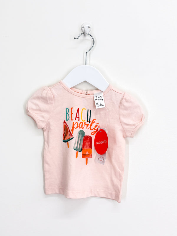 BNWT Teeny Weeny puff sleeve ice block  tee (3-6m)