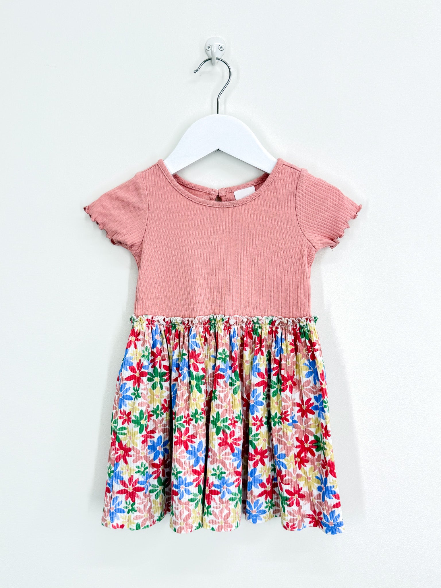 Teeny Weeny floral rib dress (12-18m)