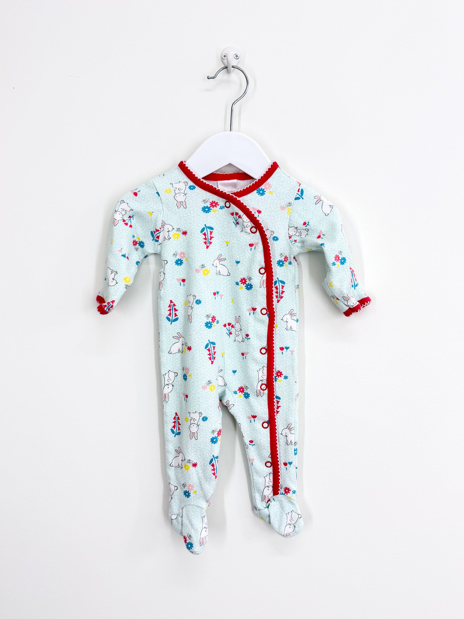 Teeny Weeny bunny button onesie (0-3m)